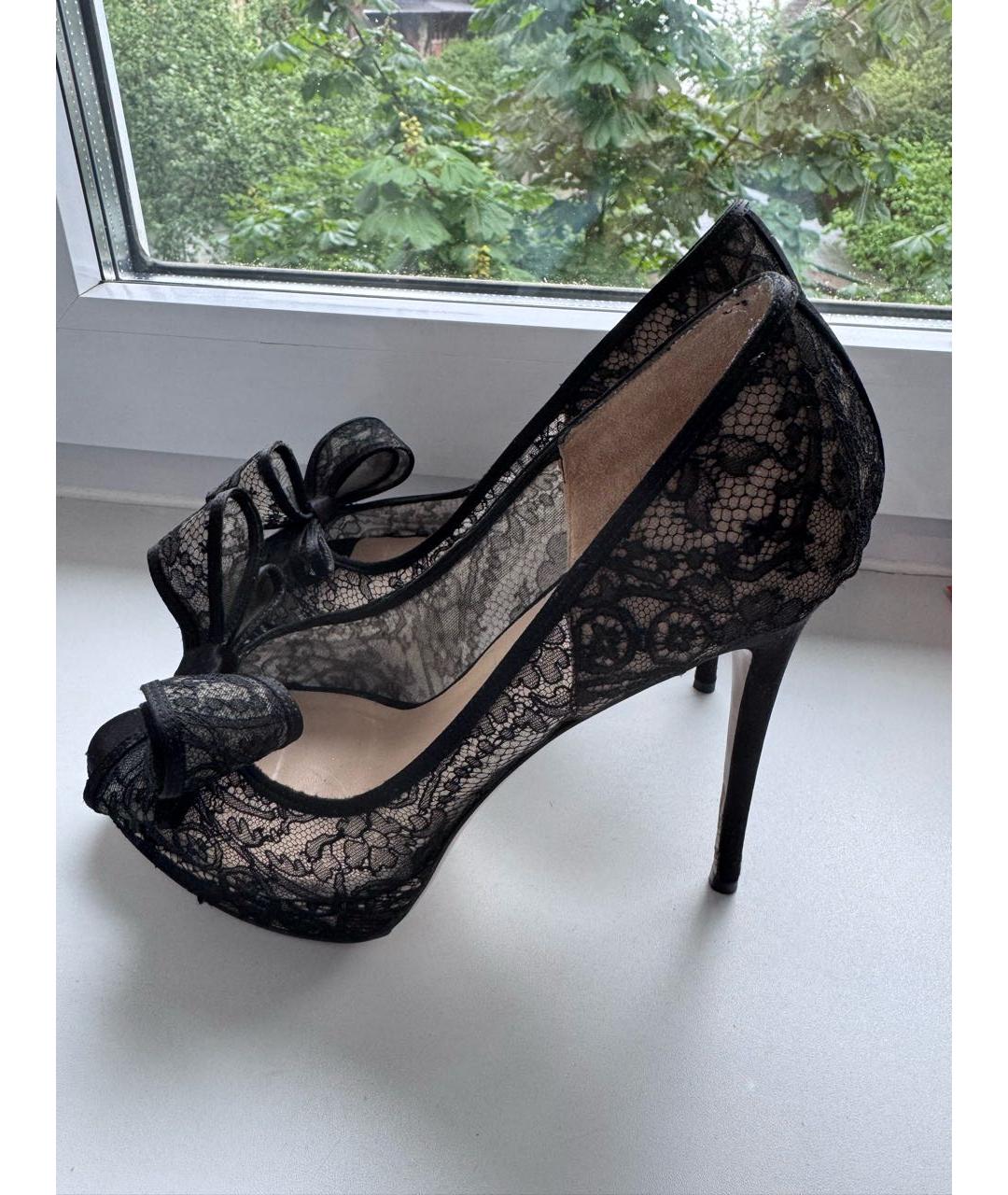 VALENTINO Черные текстильные туфли, фото 3