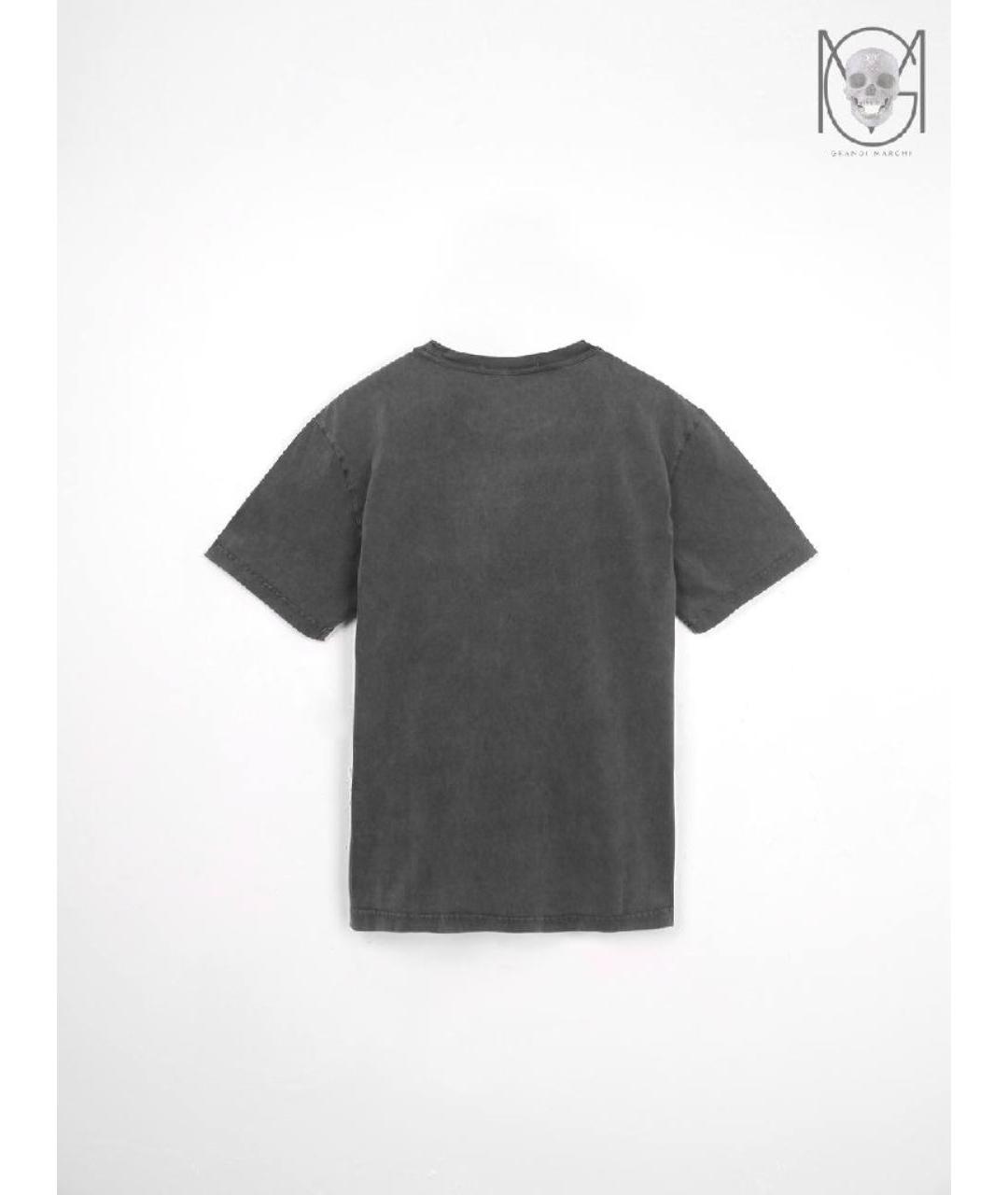 ALEXANDER WANG Серая хлопковая футболка, фото 2