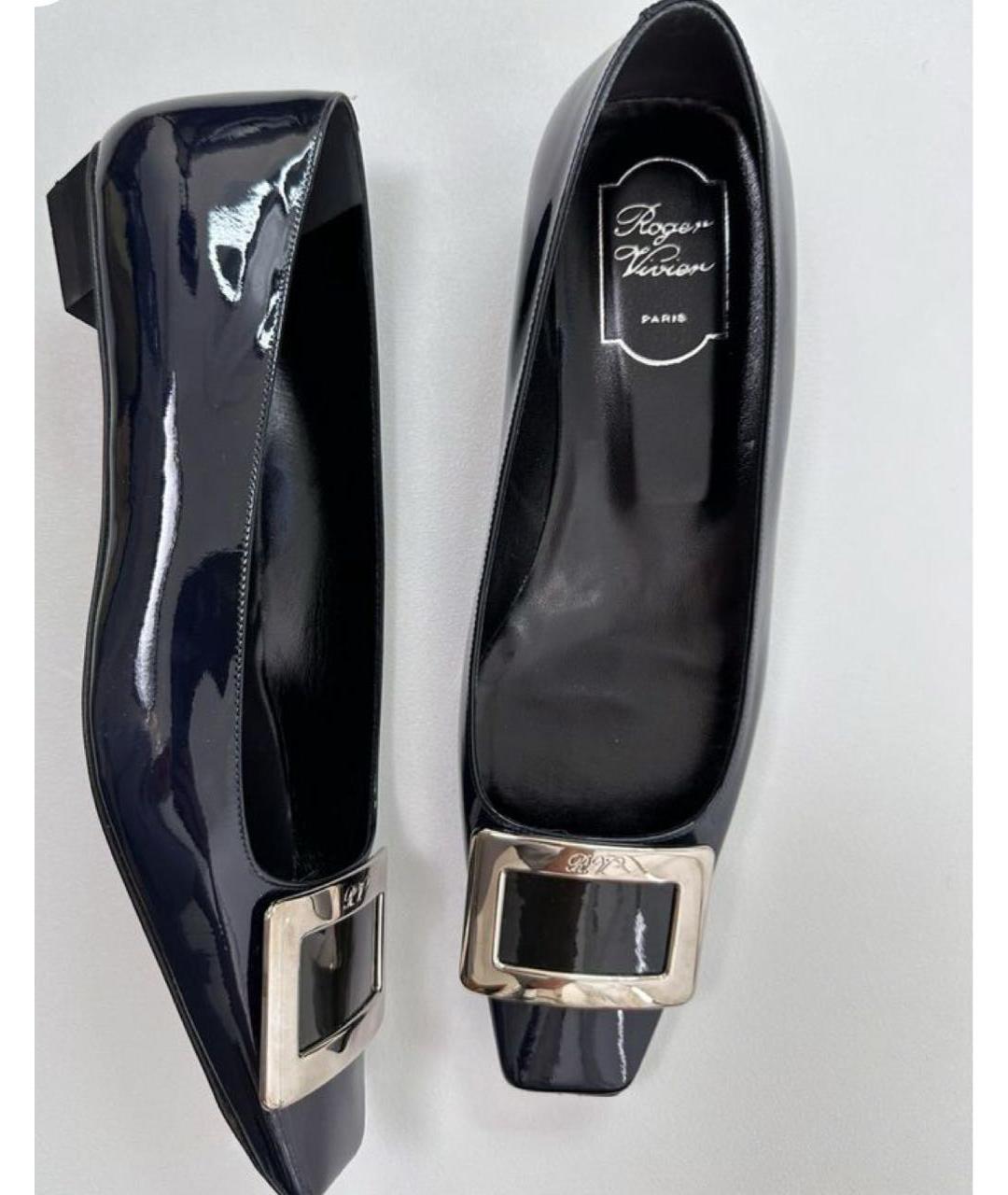 ROGER VIVIER Черные туфли из лакированной кожи, фото 7