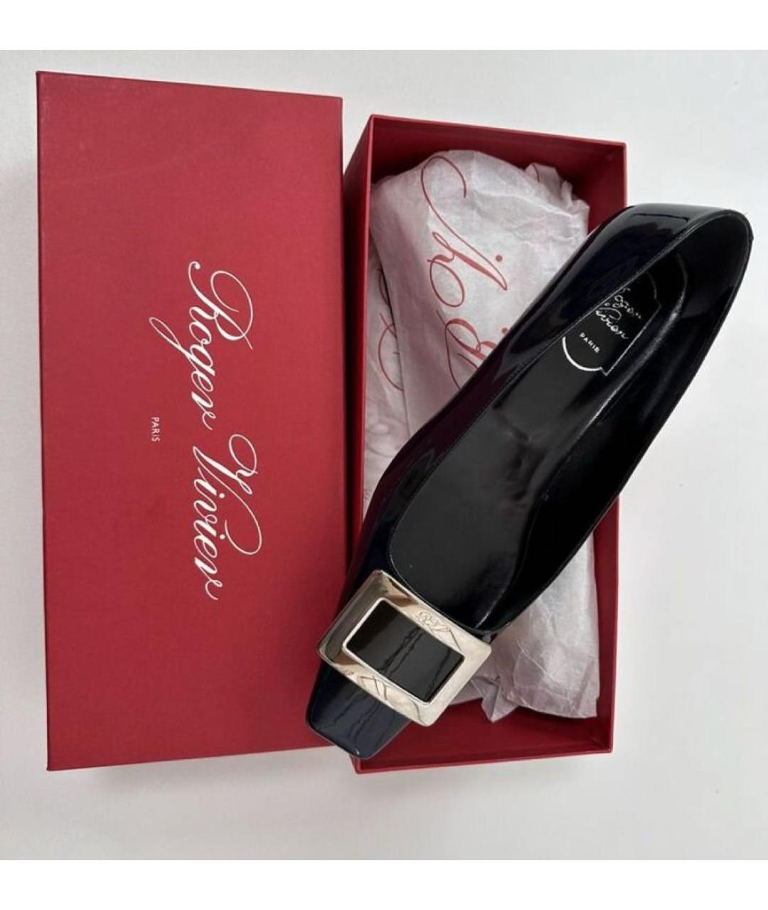 ROGER VIVIER Черные туфли из лакированной кожи, фото 3