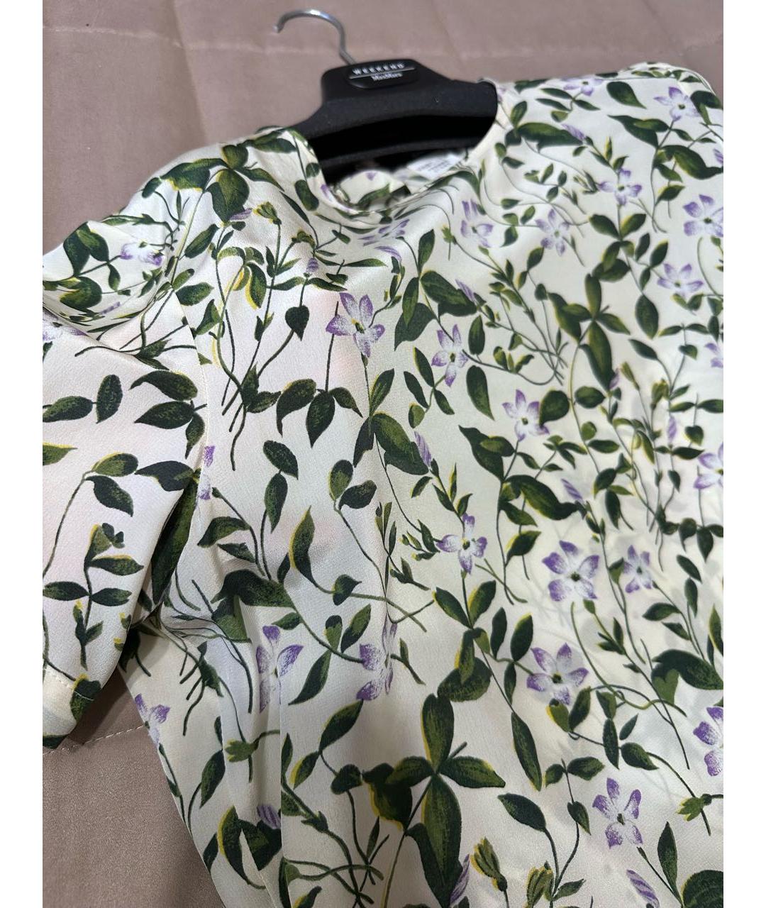 WEEKEND MAX MARA Мульти шелковое повседневное платье, фото 5