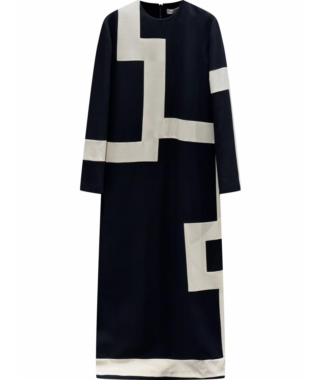 CHRISTIAN DIOR Черное шерстяное вечернее платье, фото 1