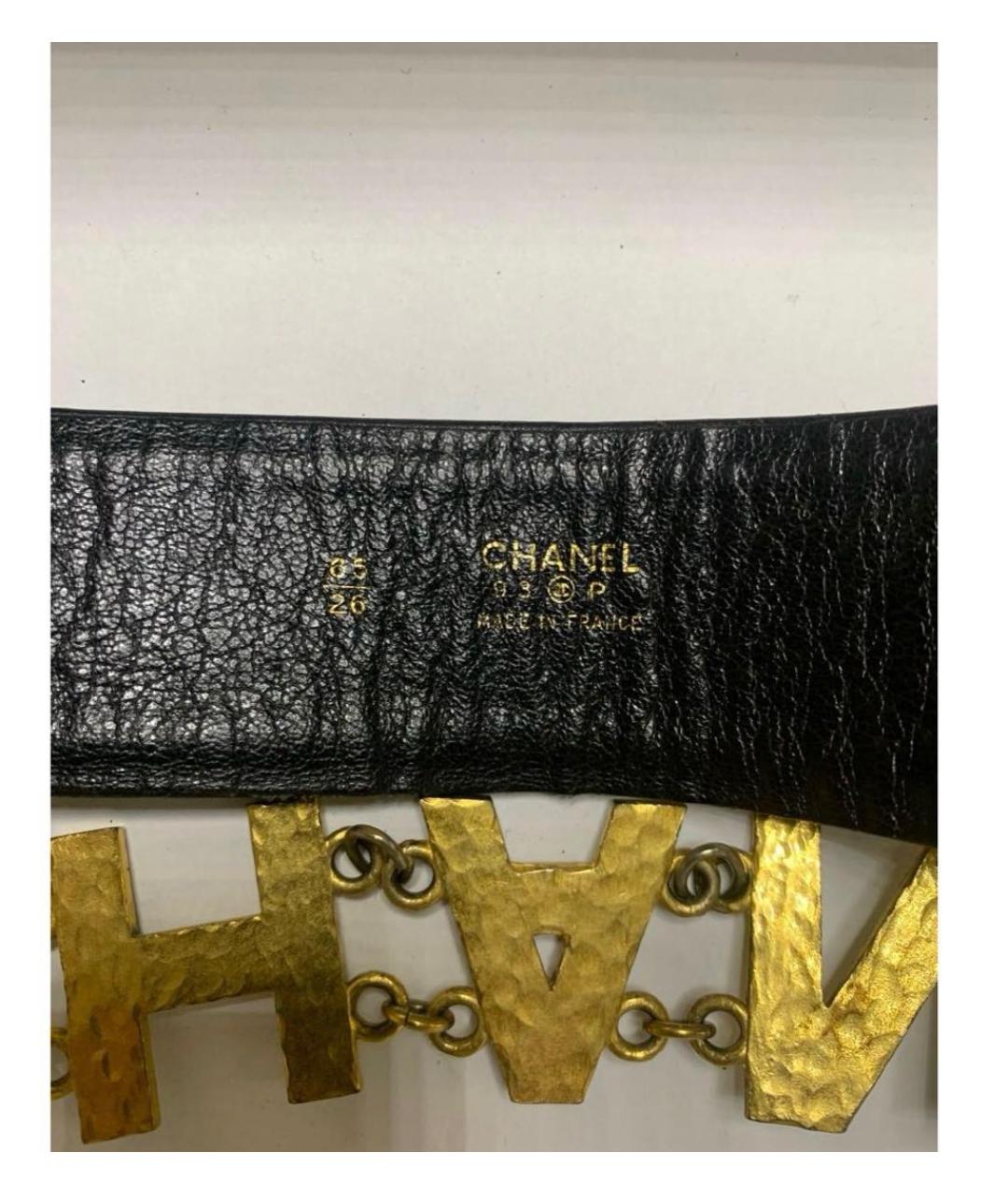 CHANEL Черный кожаный ремень, фото 4
