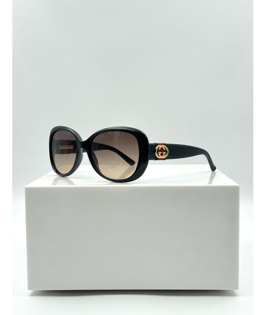GUCCI Черные пластиковые солнцезащитные очки, фото 5