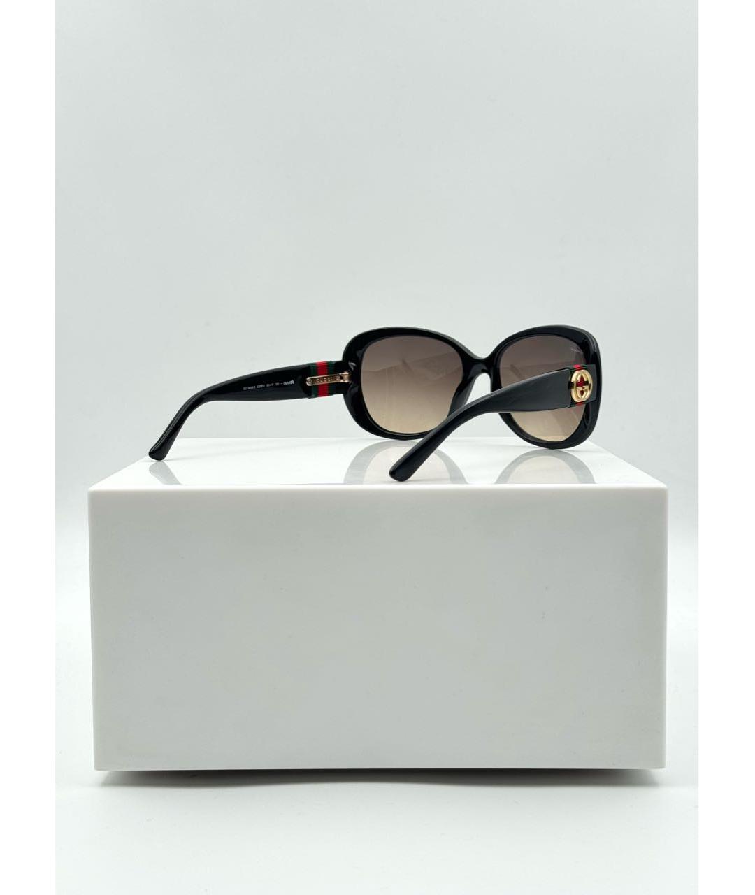 GUCCI Черные пластиковые солнцезащитные очки, фото 3