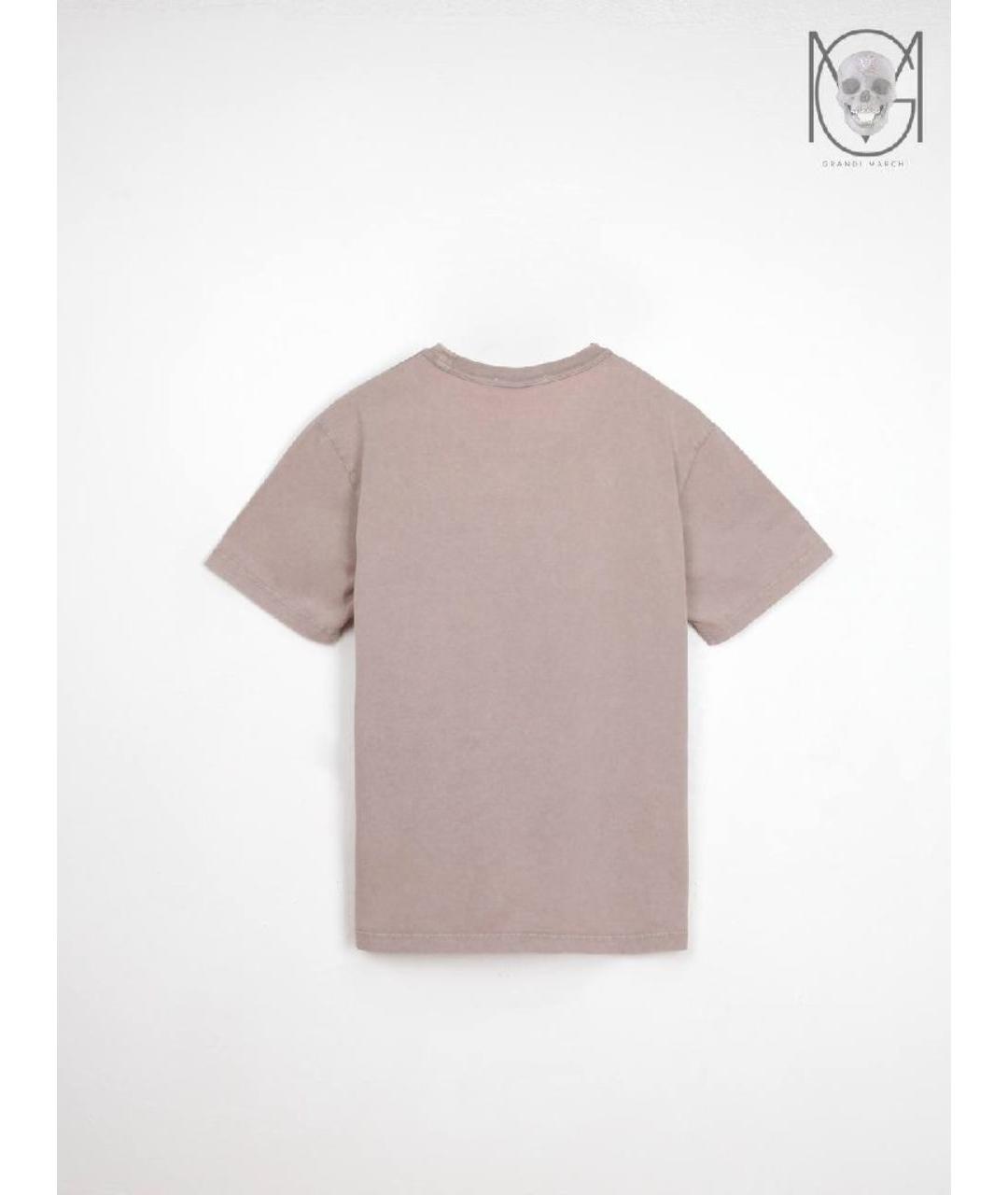 ALEXANDER WANG Бежевая хлопковая футболка, фото 2