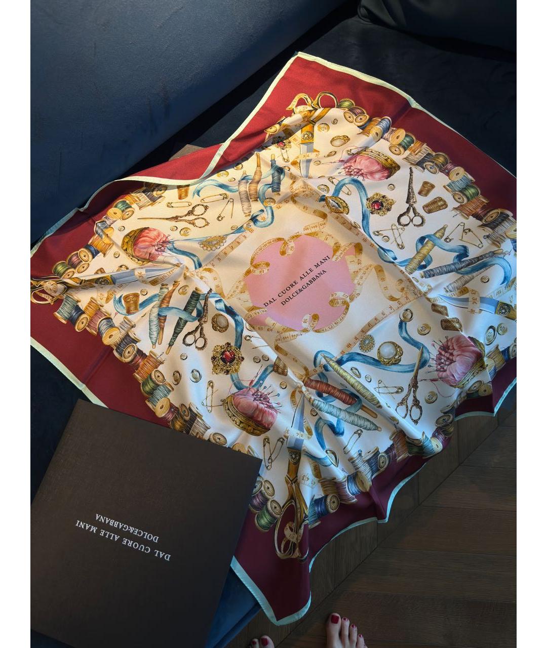 DOLCE&GABBANA Мульти шелковый платок, фото 4