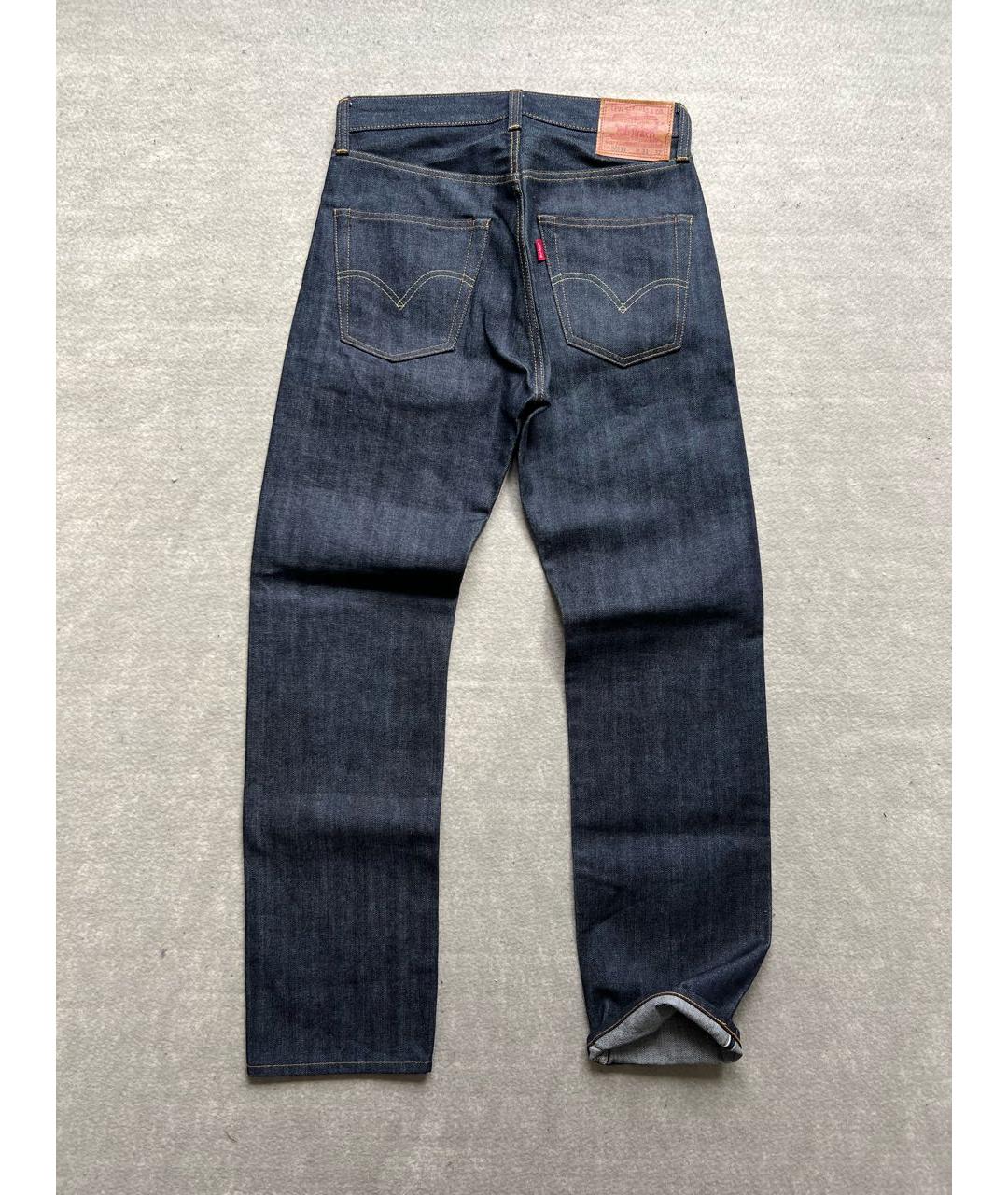LEVI'S Темно-синие хлопковые прямые джинсы, фото 8