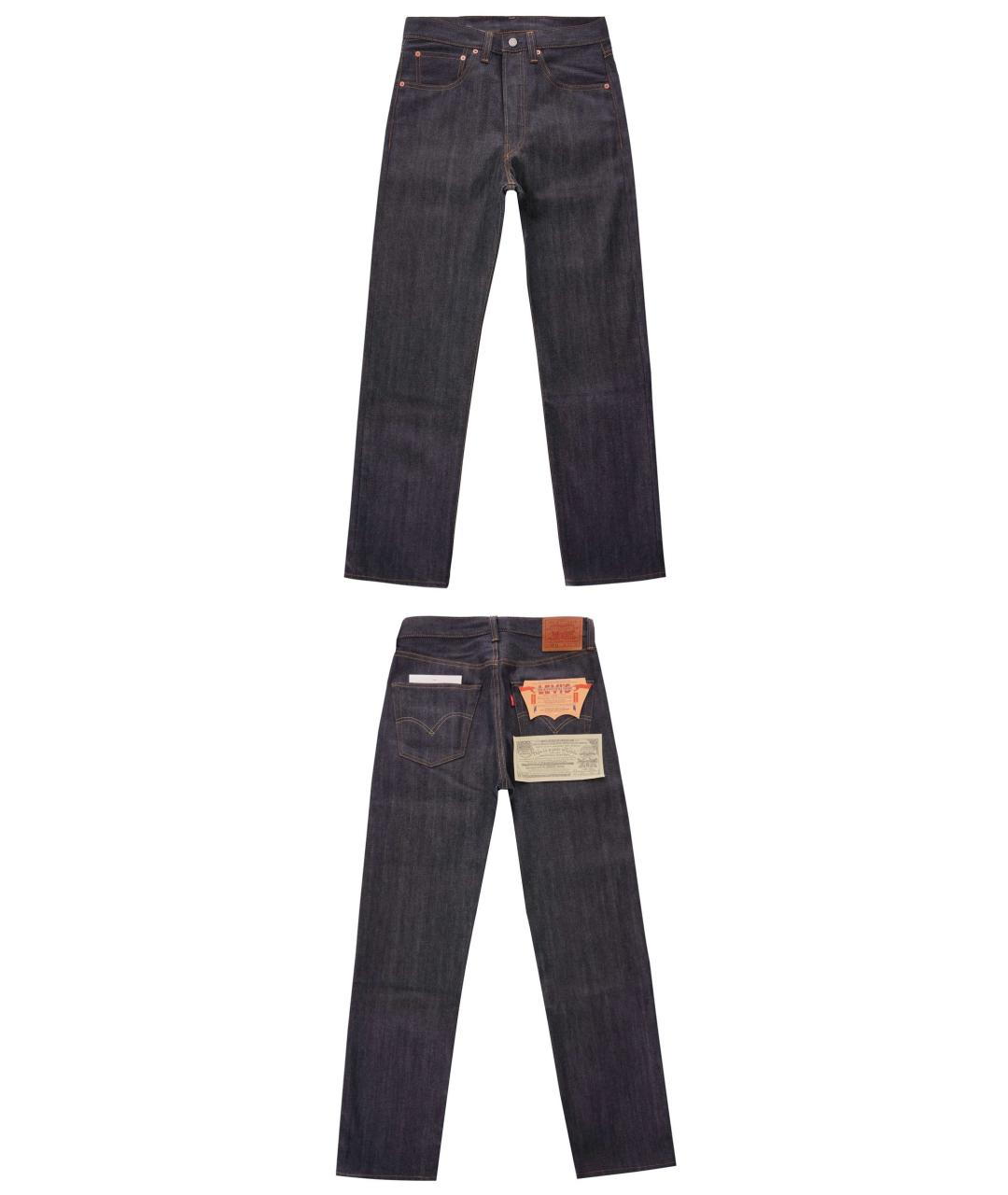 LEVI'S Темно-синие хлопковые прямые джинсы, фото 6