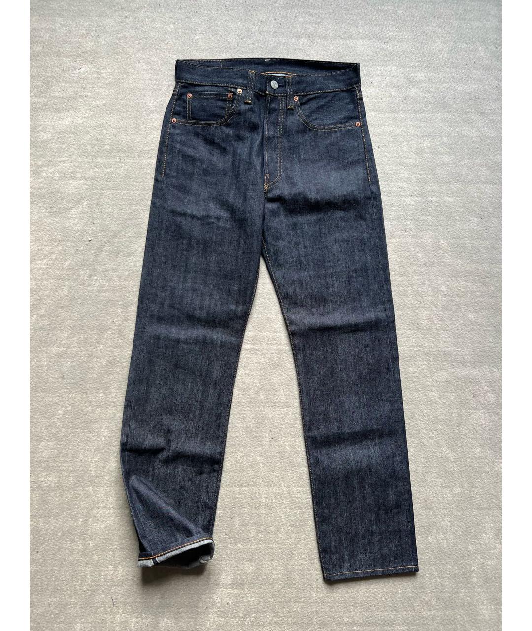 LEVI'S Темно-синие хлопковые прямые джинсы, фото 2