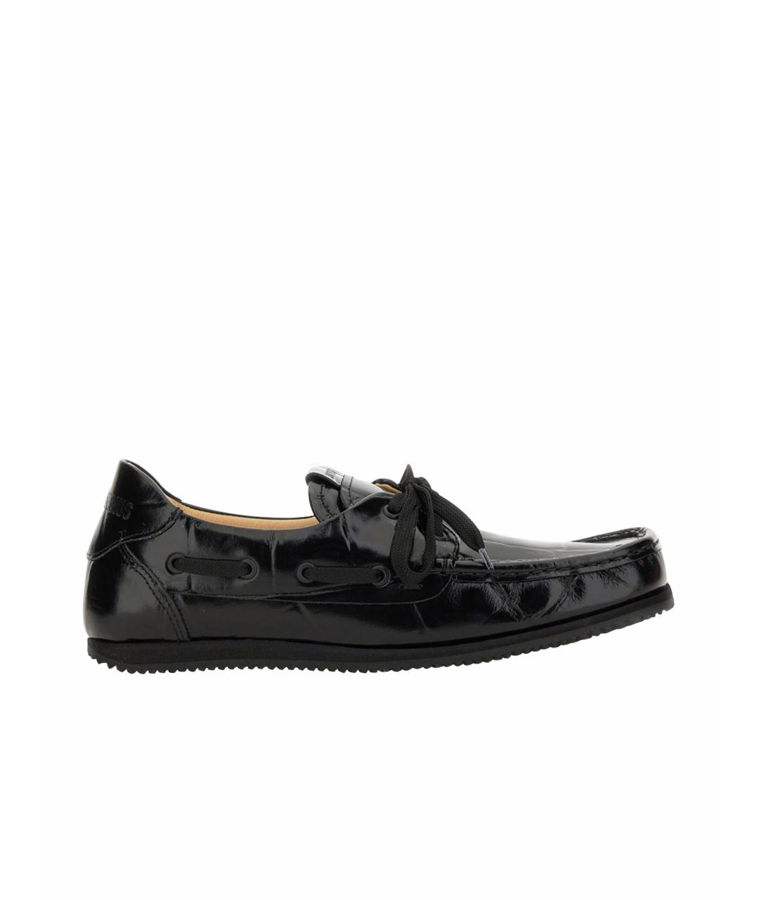 JACQUEMUS Черные лоферы из лакированной кожи, фото 1