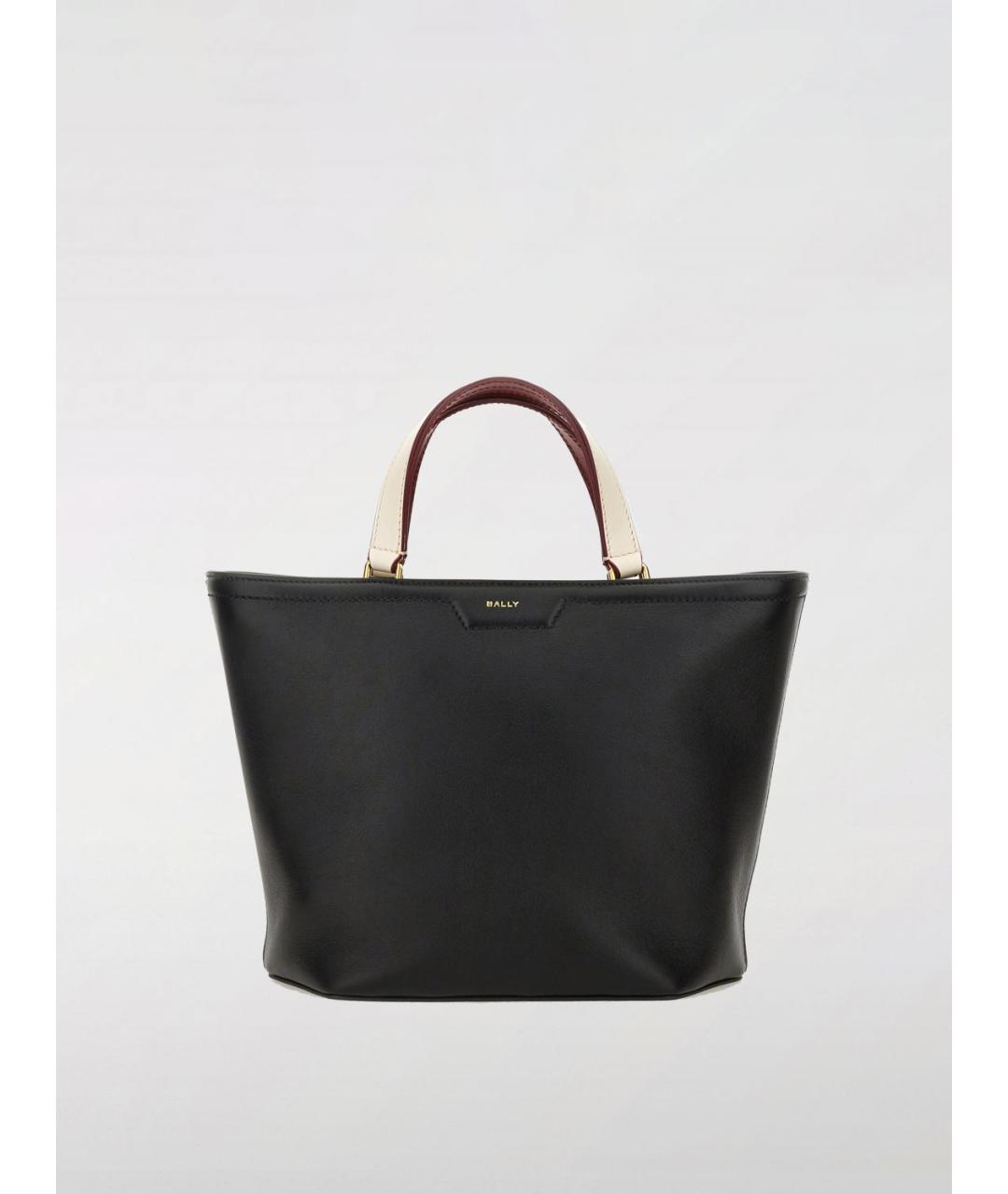 BALLY Черная кожаная сумка тоут, фото 4