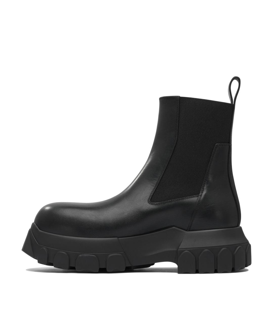 RICK OWENS Черные кожаные ботинки, фото 3