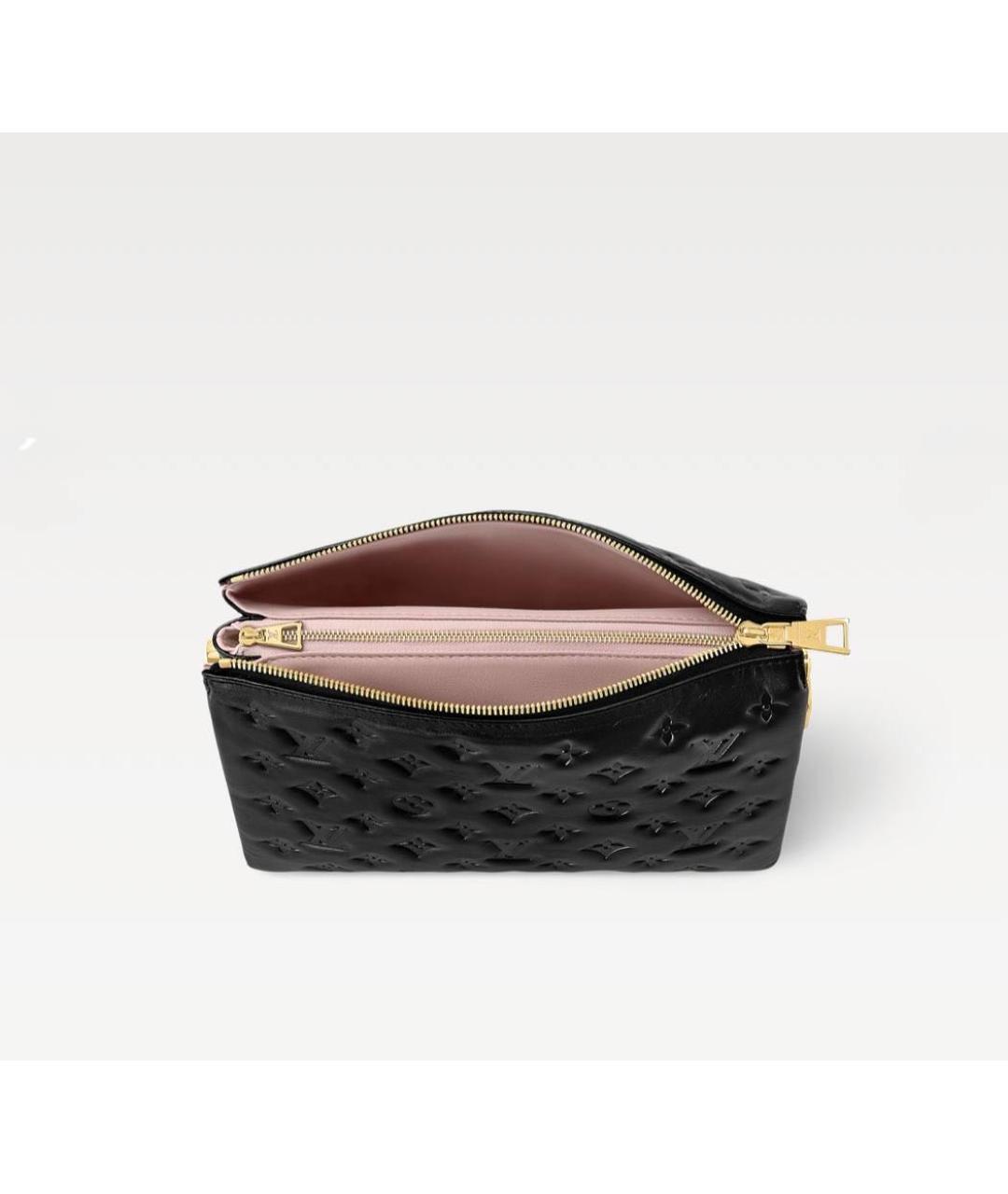 LOUIS VUITTON Черная кожаная сумка с короткими ручками, фото 4