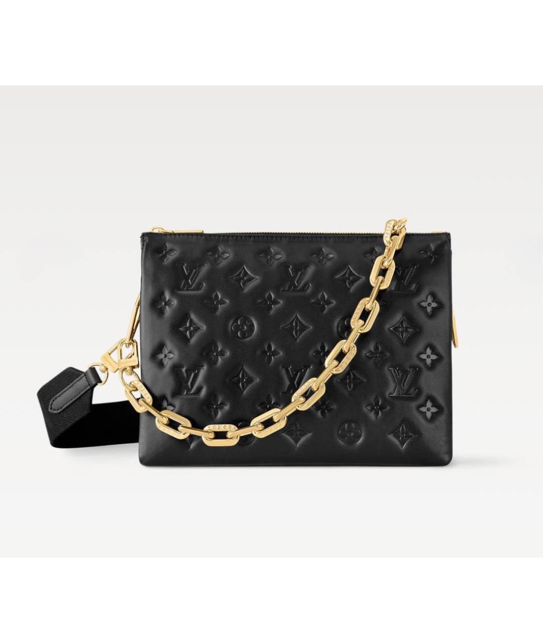 LOUIS VUITTON Черная кожаная сумка с короткими ручками, фото 7