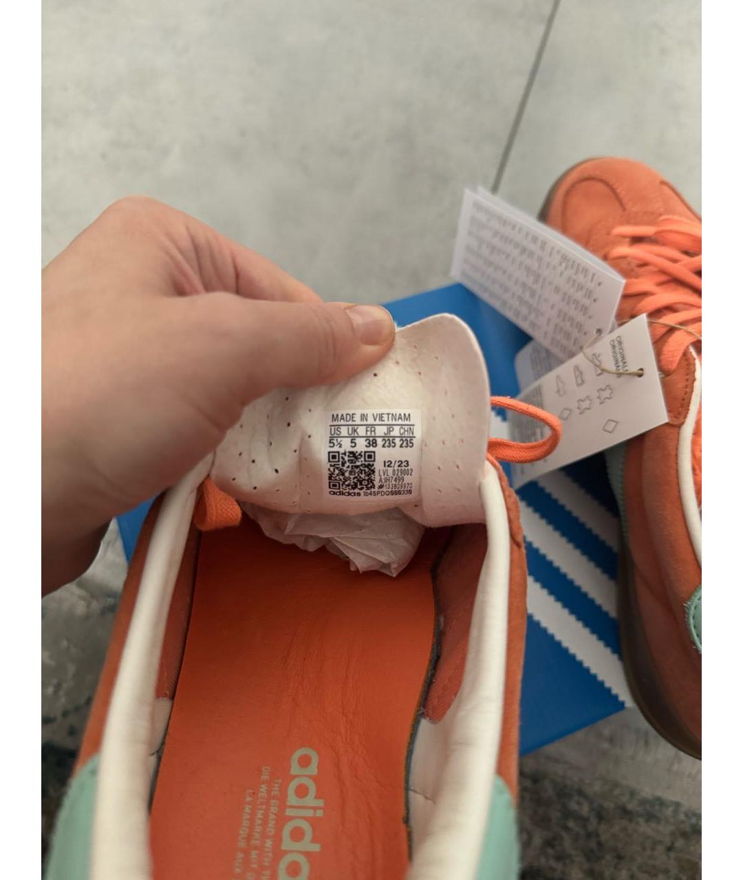 ADIDAS Оранжевое замшевые кеды, фото 7