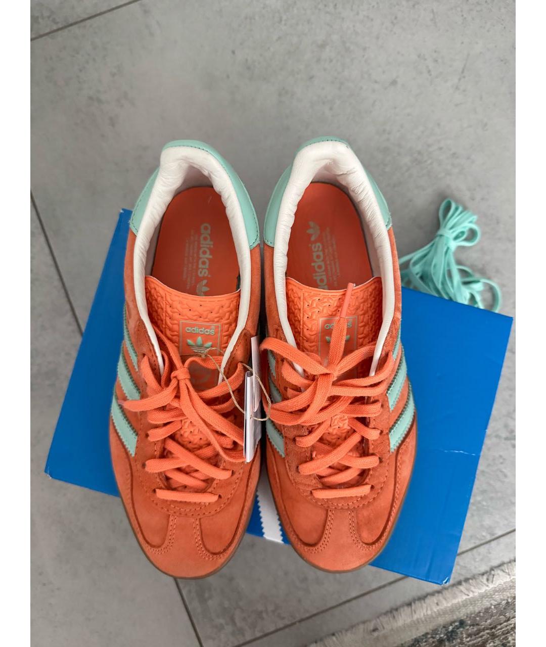 ADIDAS Оранжевое замшевые кеды, фото 3