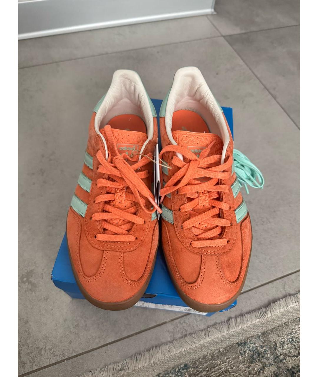 ADIDAS Оранжевое замшевые кеды, фото 2
