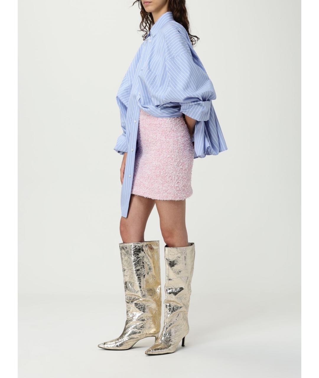 BALENCIAGA Голубая хлопковая рубашка, фото 3
