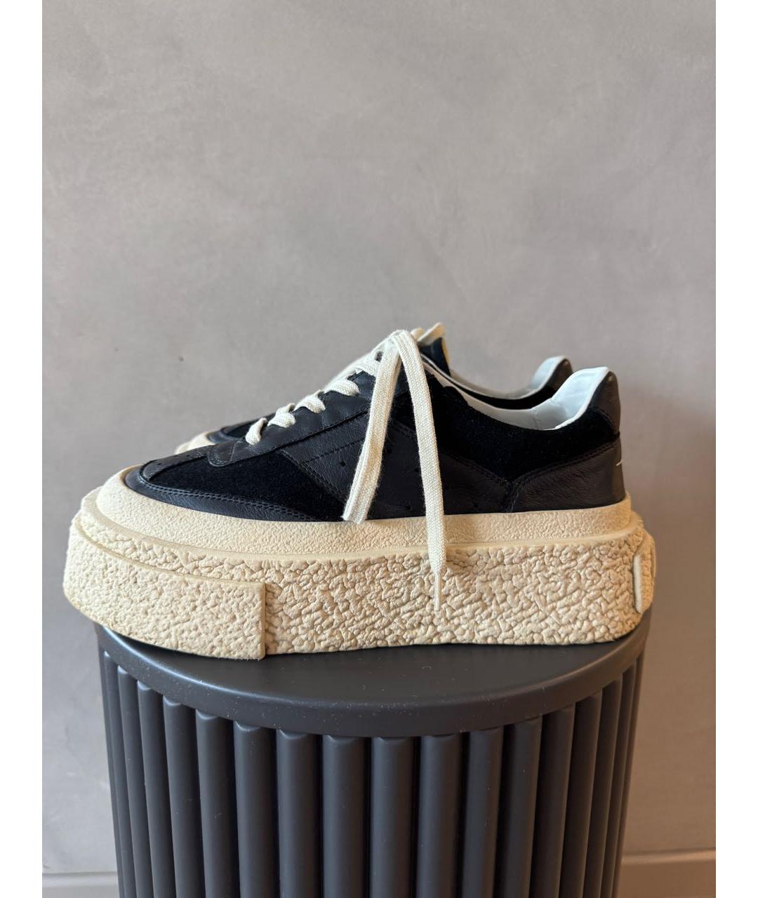 MM6 MAISON MARGIELA Черные кожаные кеды, фото 5