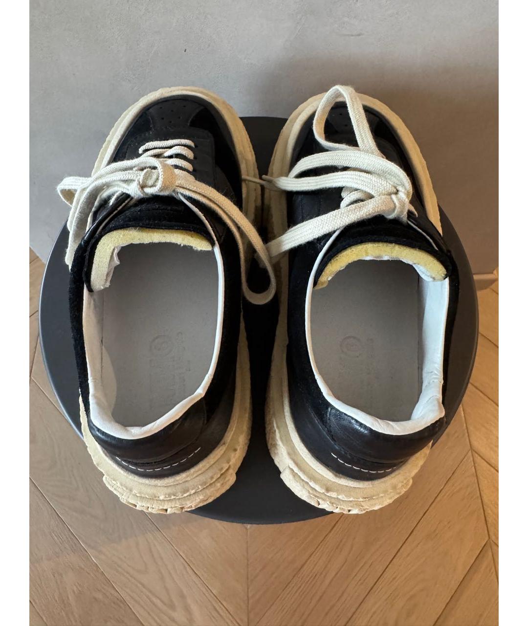 MM6 MAISON MARGIELA Черные кожаные кеды, фото 3