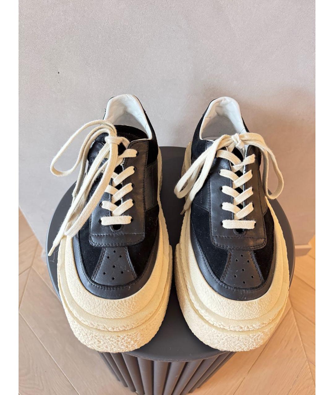 MM6 MAISON MARGIELA Черные кожаные кеды, фото 2