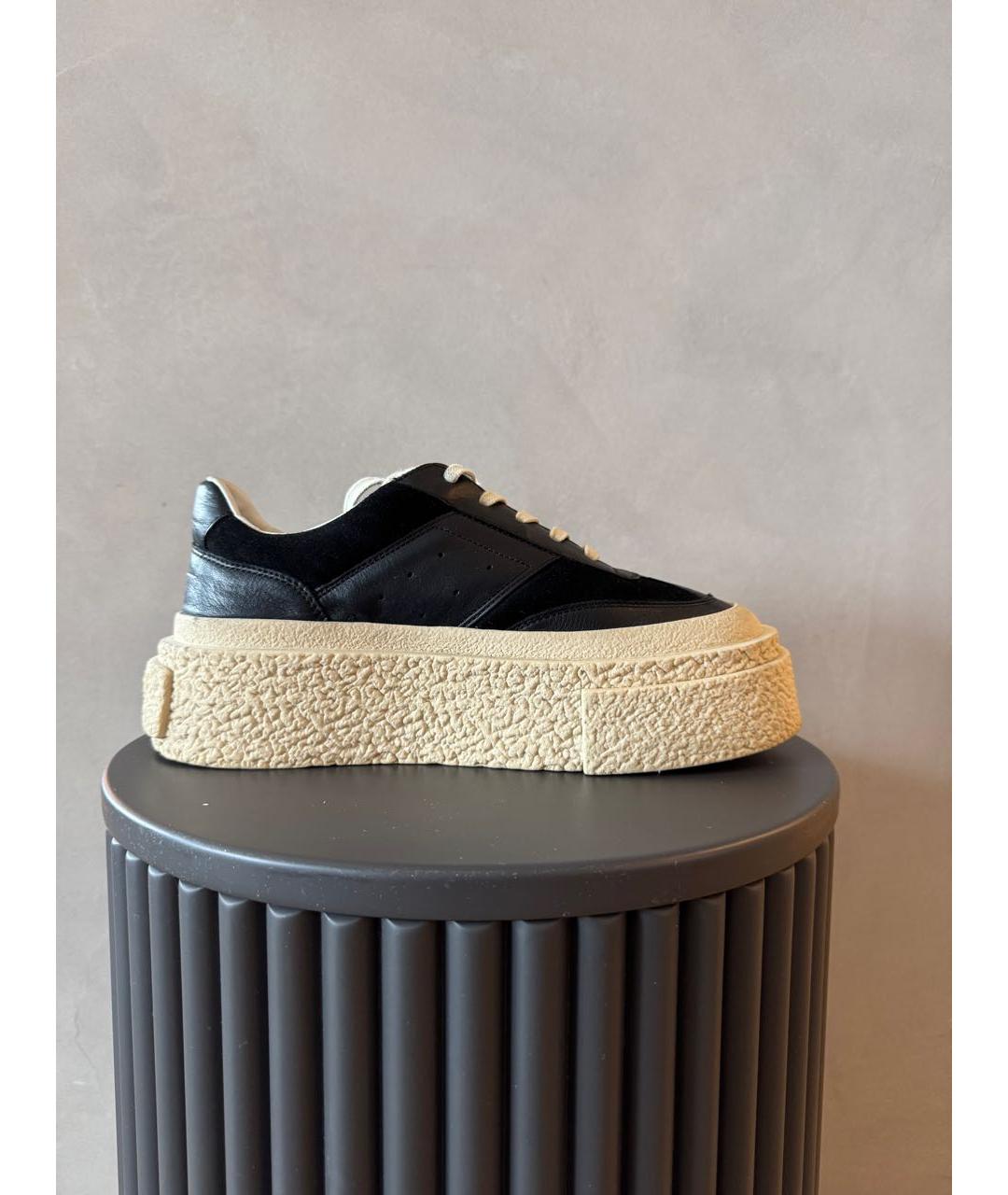 MM6 MAISON MARGIELA Черные кожаные кеды, фото 9