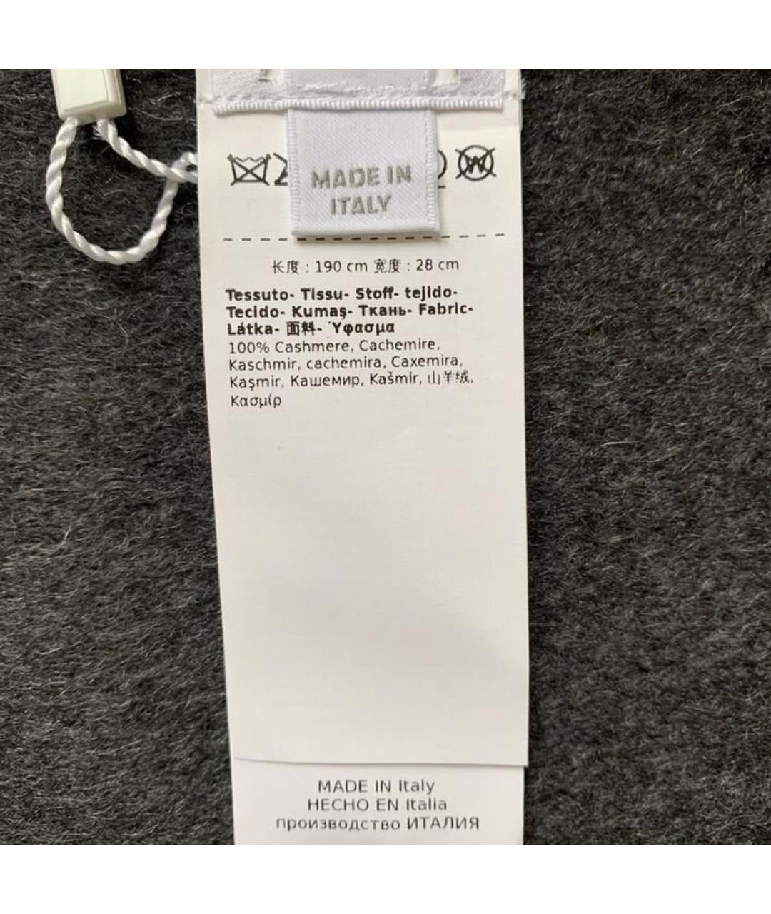 MAX MARA Антрацитовый кашемировый шарф, фото 4