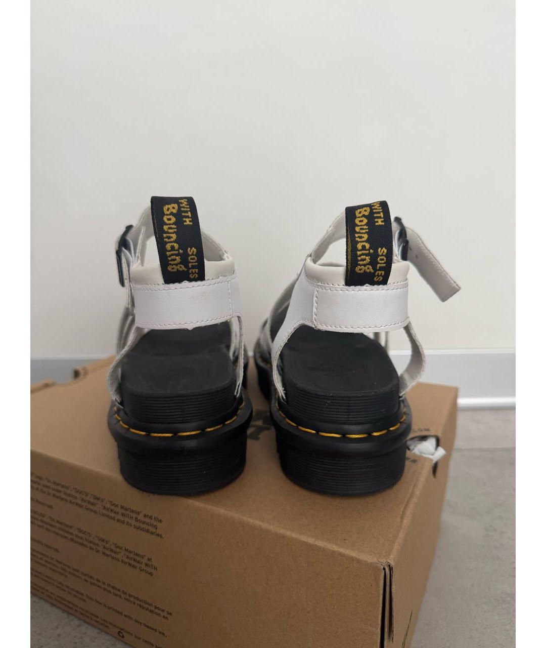 DR. MARTENS Белые кожаные сандалии, фото 4