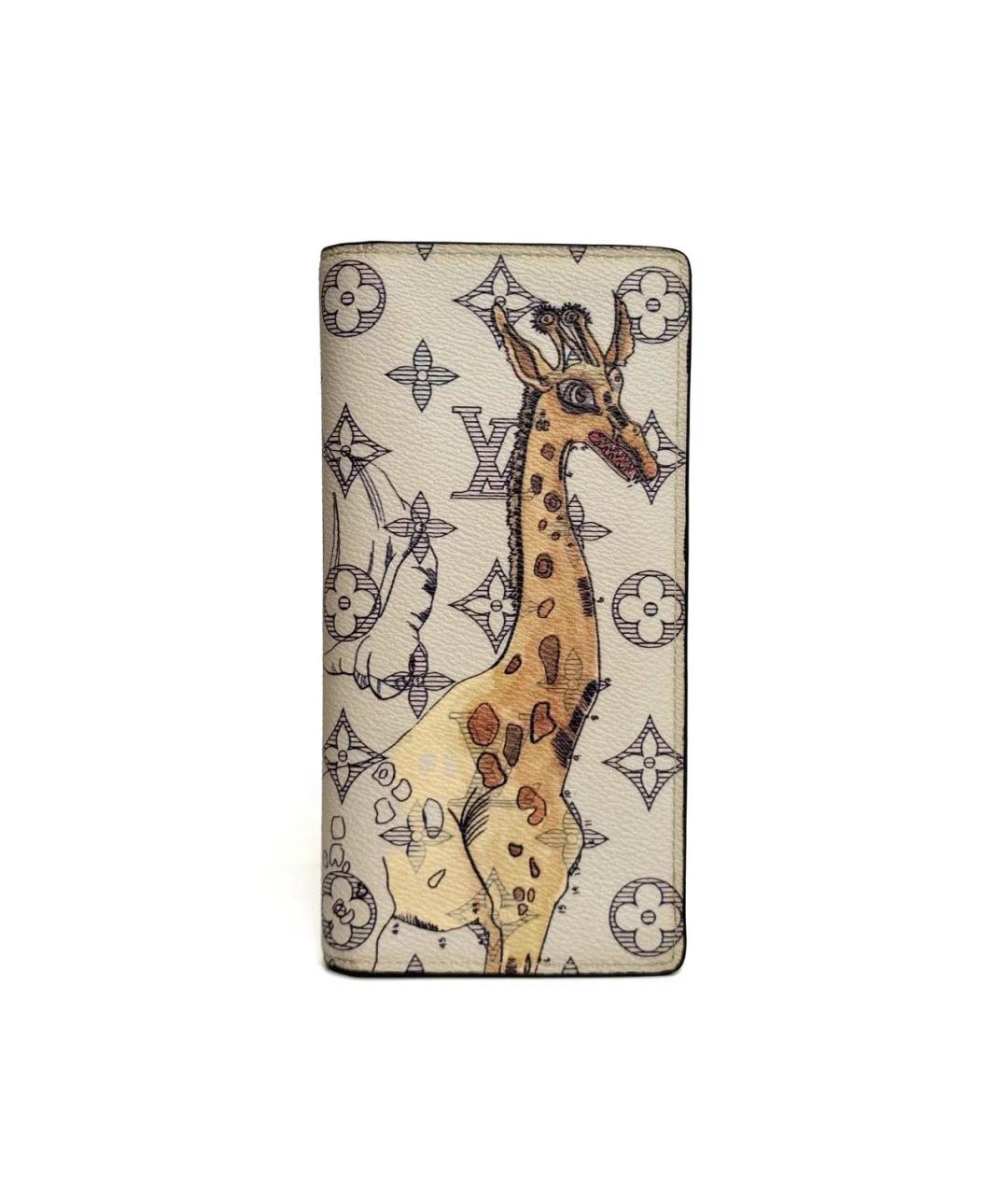 LOUIS VUITTON Бежевый кожаный кошелек, фото 1