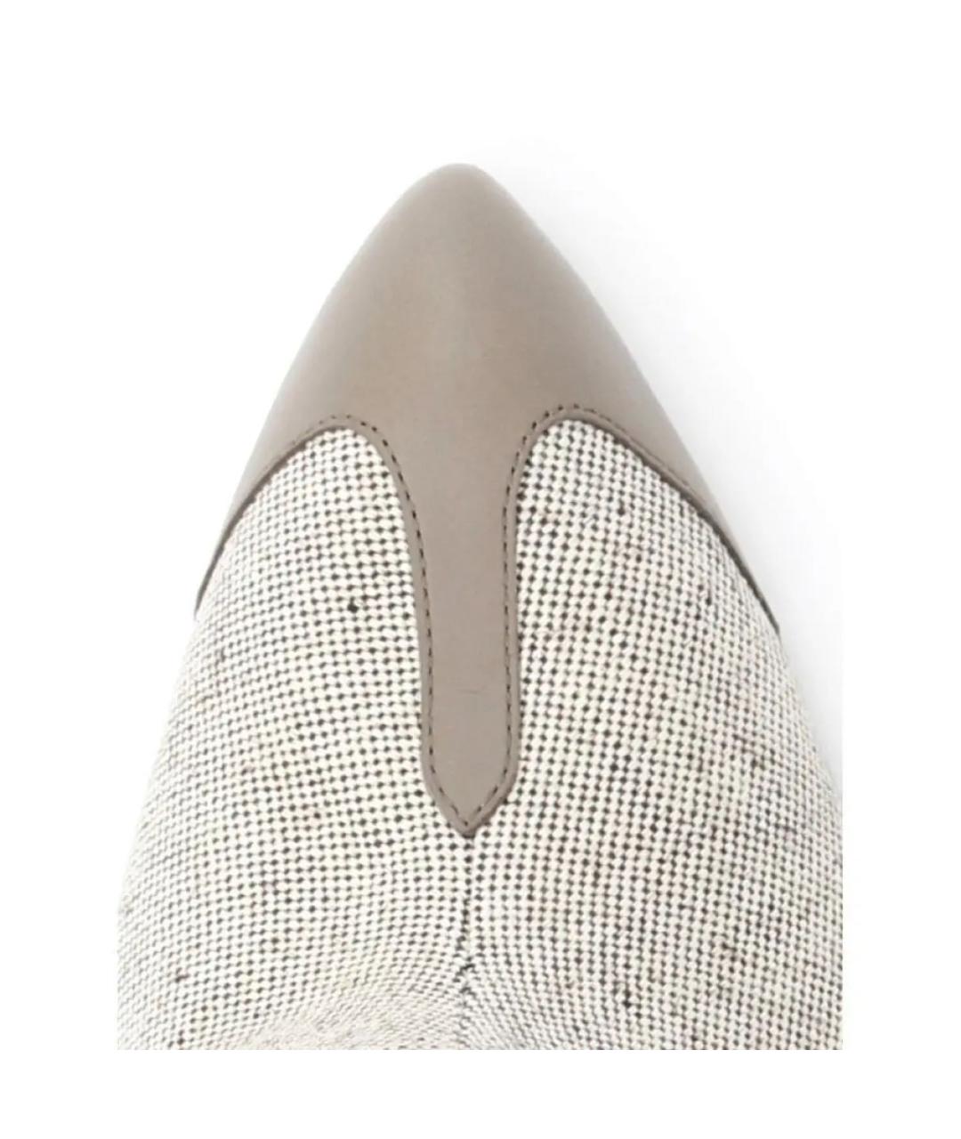 MAX MARA Бежевые кожаные сапоги, фото 3