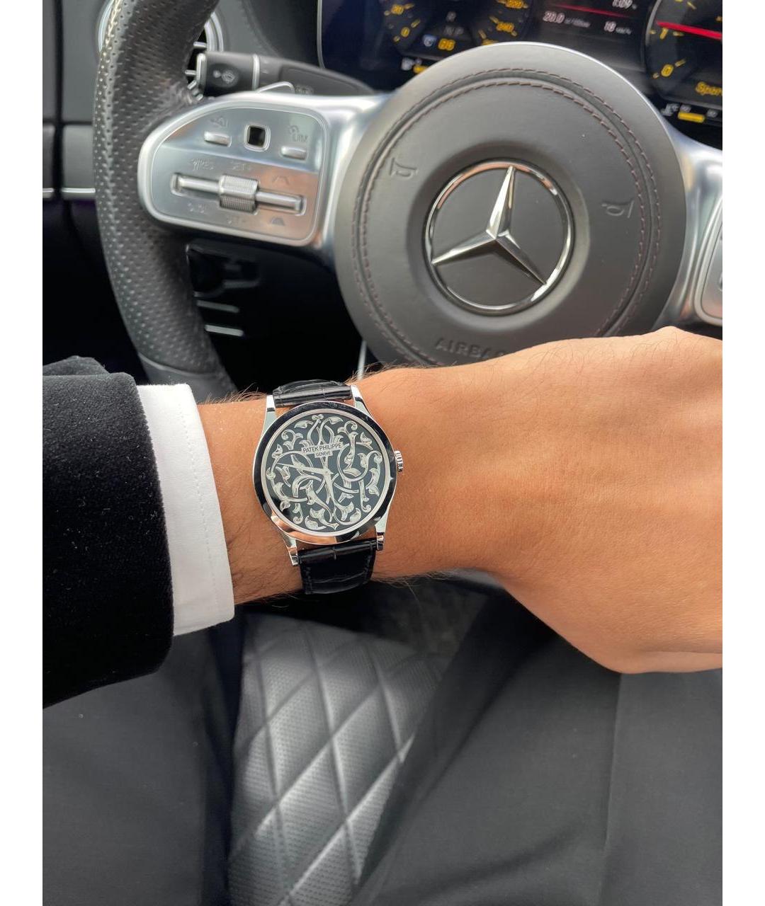PATEK PHILIPPE Черные платиновые часы, фото 3