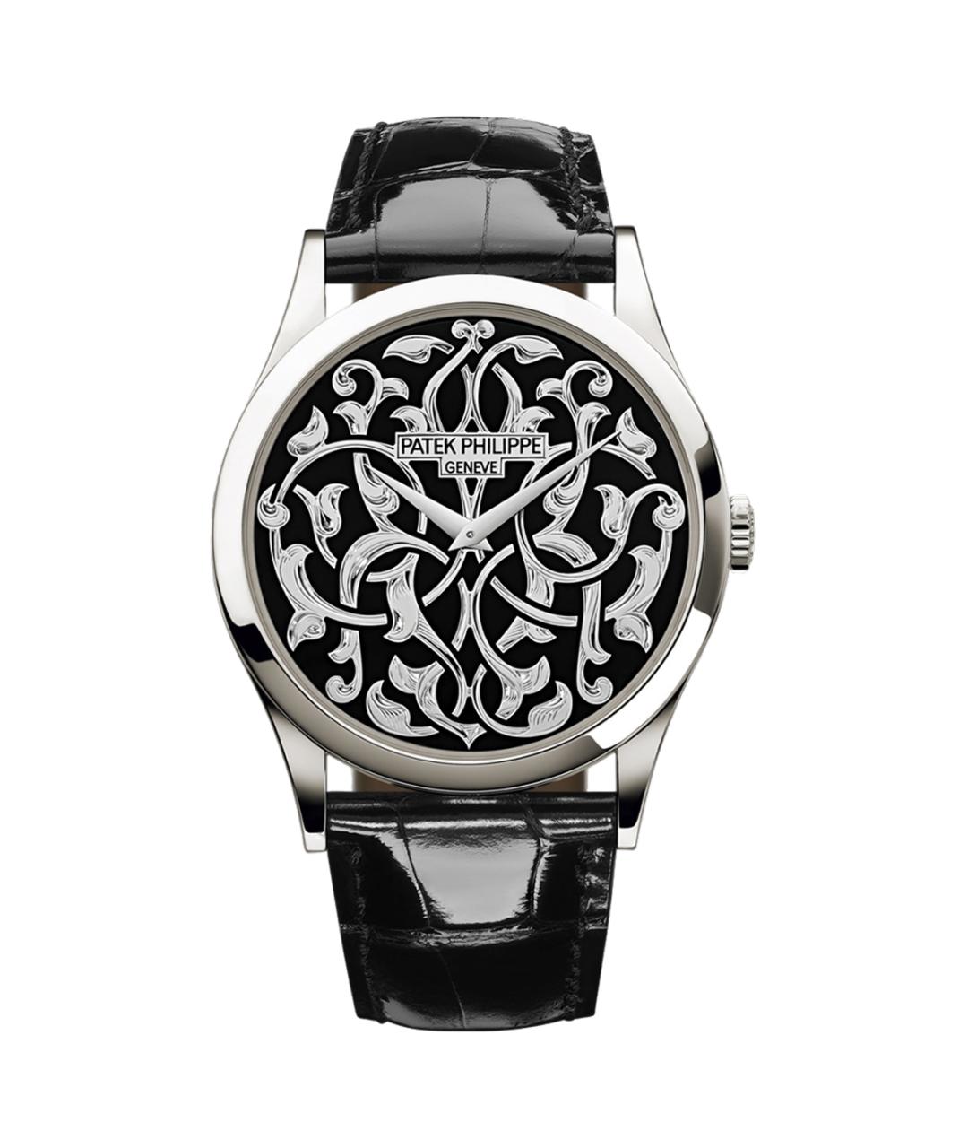 PATEK PHILIPPE Черные платиновые часы, фото 1