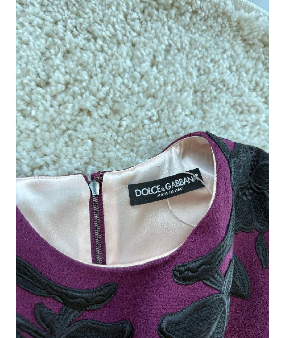 DOLCE&GABBANA Фиолетовое повседневное платье, фото 3