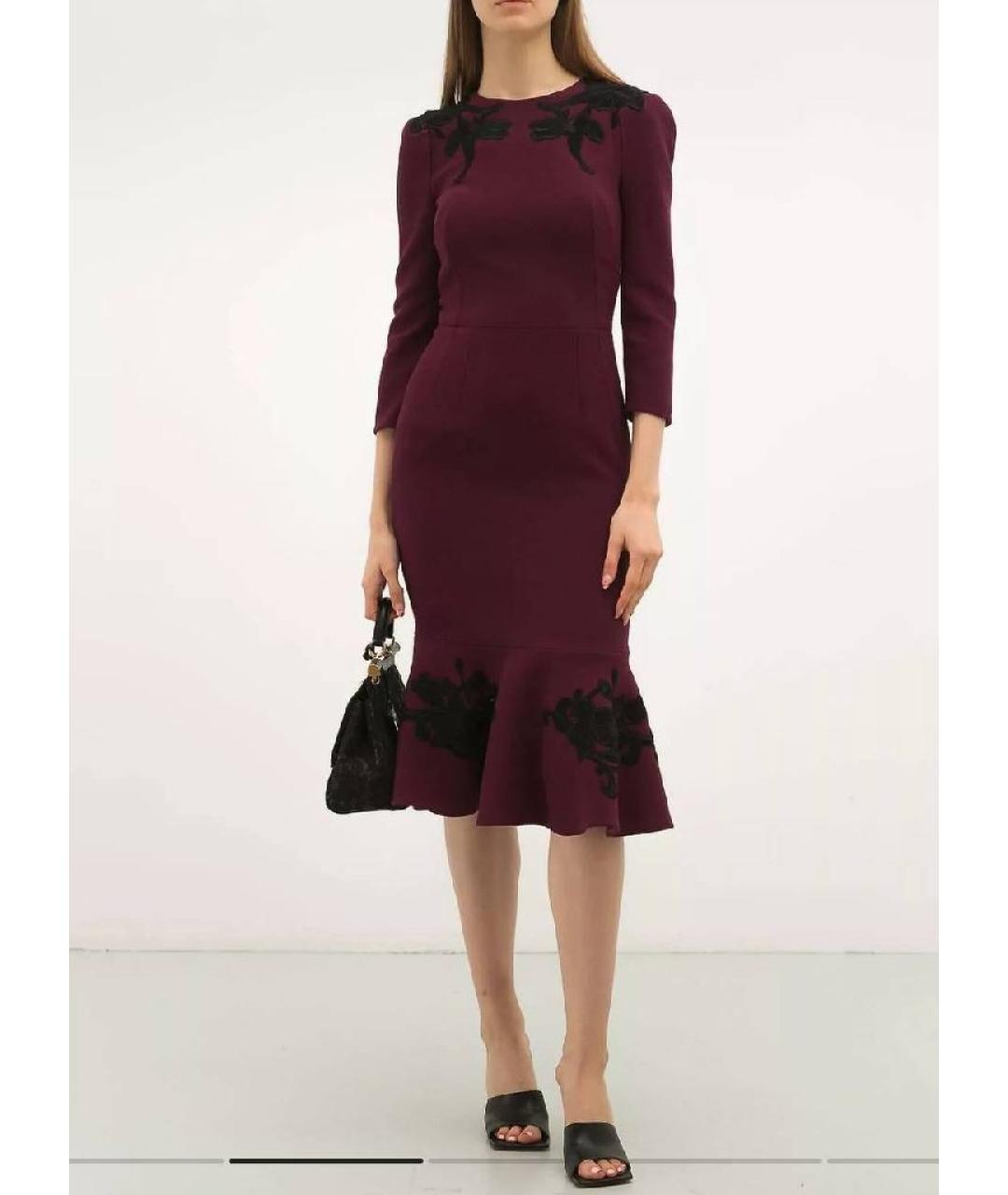 DOLCE&GABBANA Фиолетовое повседневное платье, фото 8
