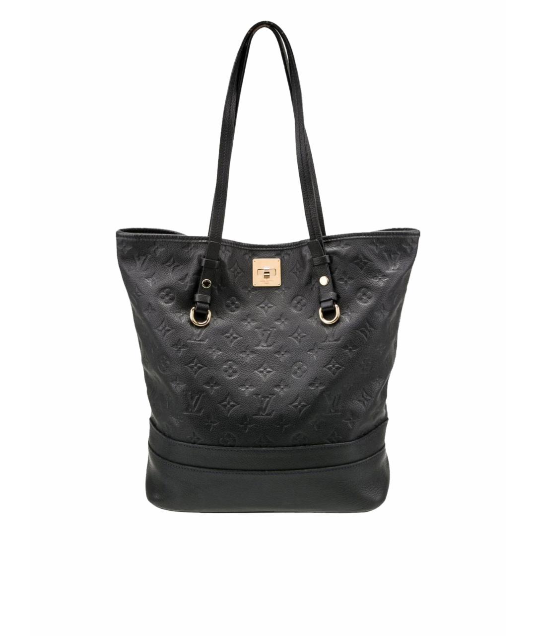 LOUIS VUITTON Темно-синяя кожаная сумка тоут, фото 1