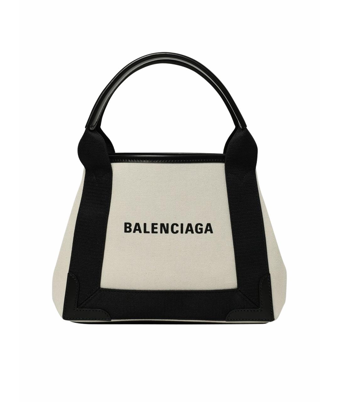 BALENCIAGA Бежевая тканевая сумка тоут, фото 1