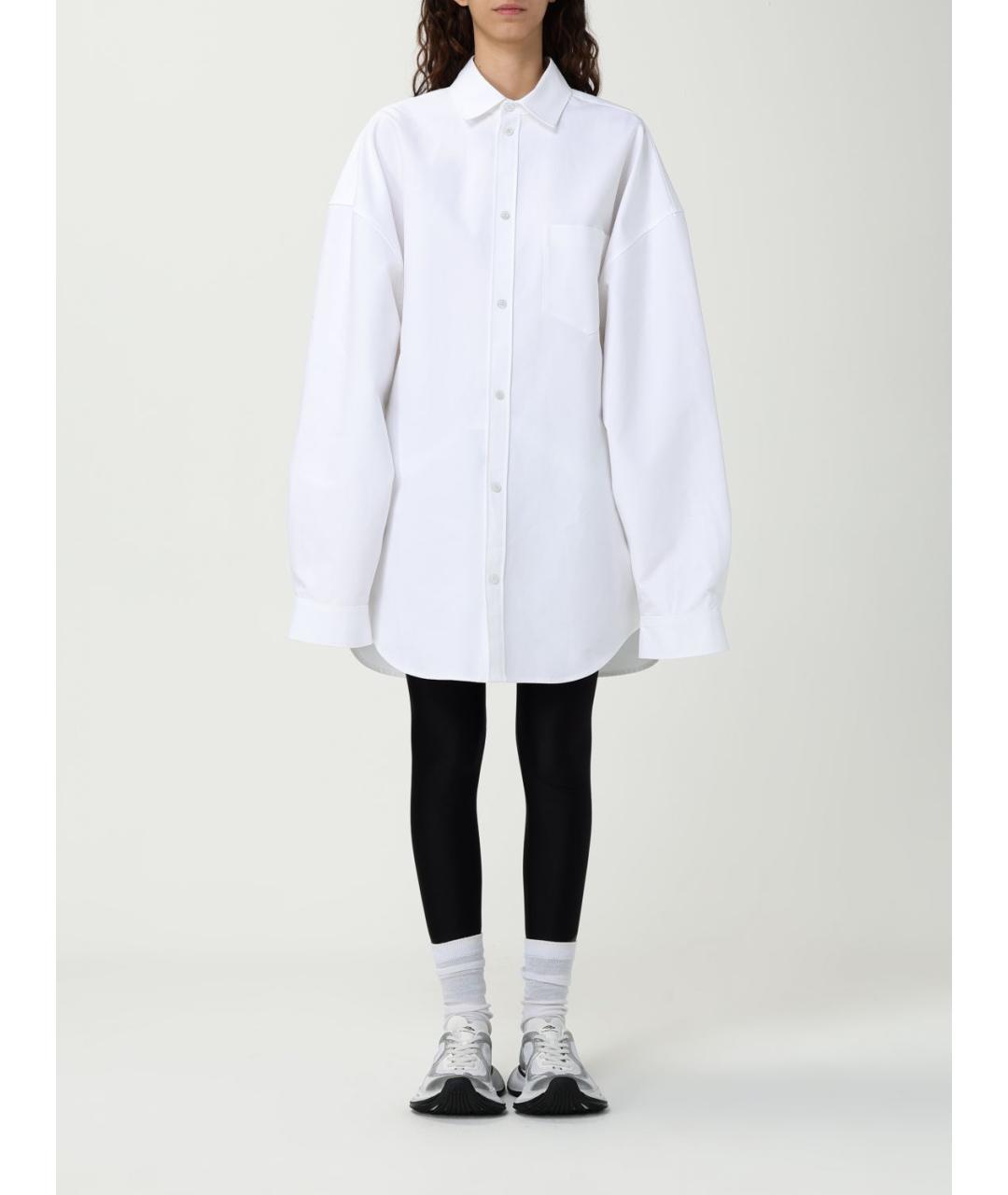 BALENCIAGA Белая хлопковая юбка миди, фото 2