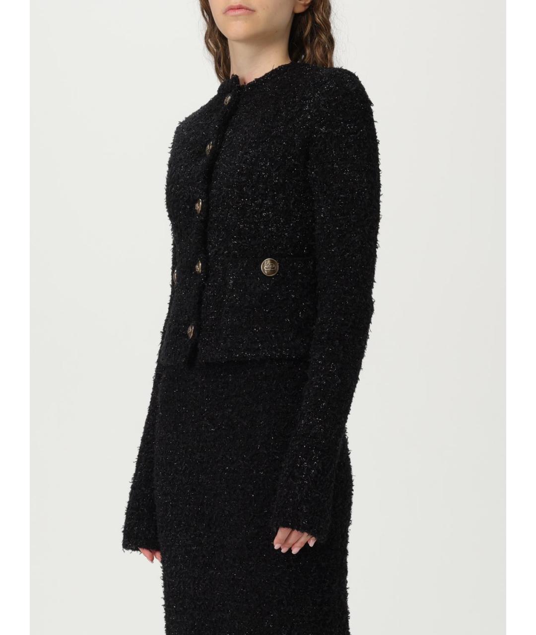 BALENCIAGA Черный хлопко-эластановый кардиган, фото 5