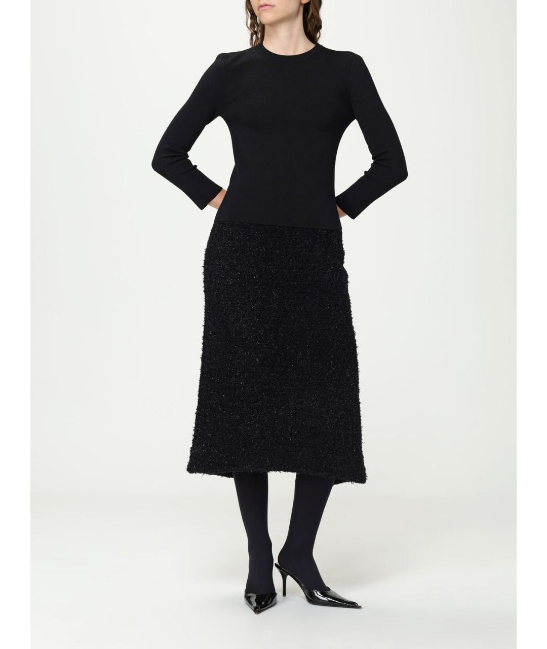 BALENCIAGA Черный шерстяной джемпер / свитер, фото 3