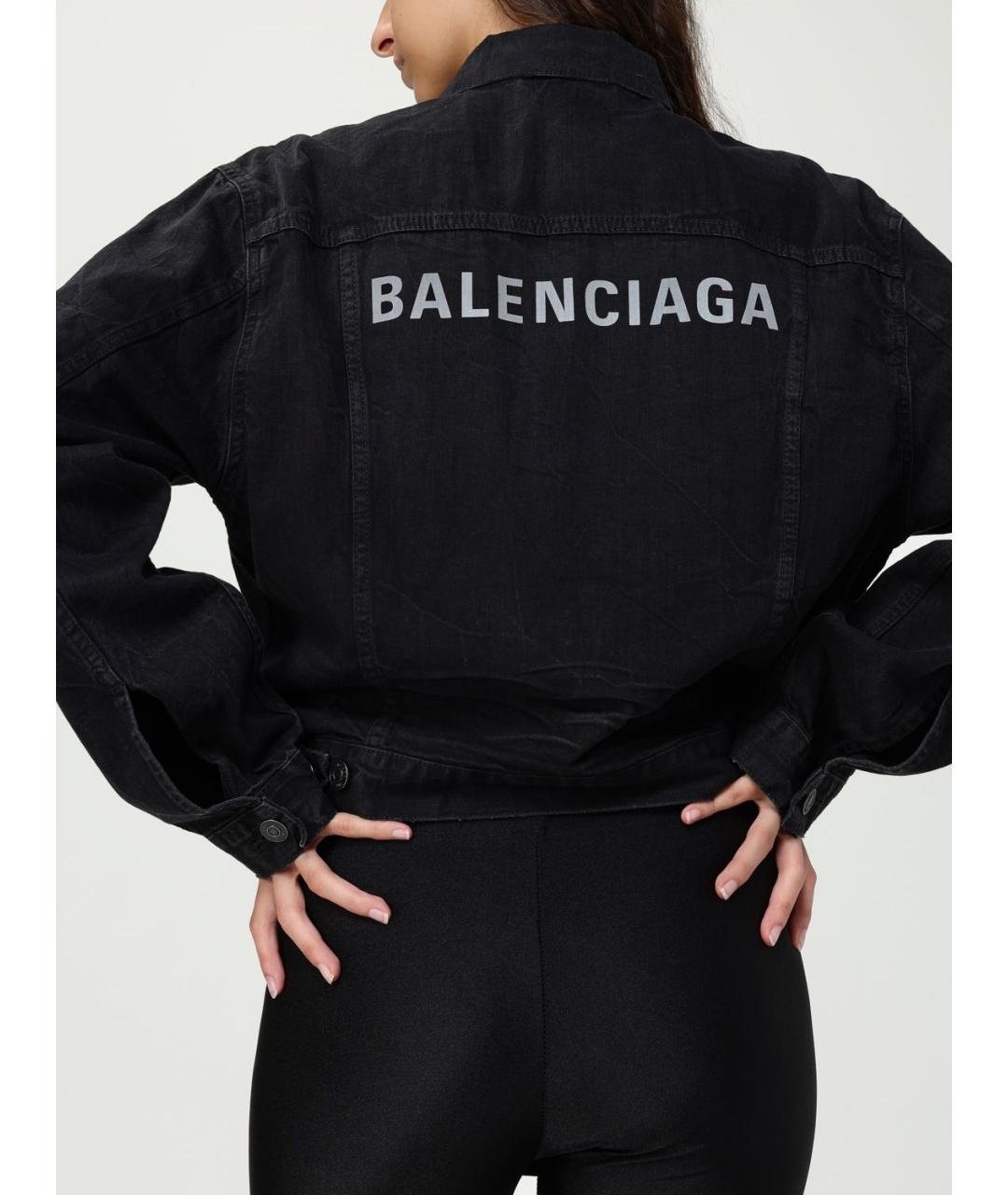 BALENCIAGA Черная хлопковая куртка, фото 6