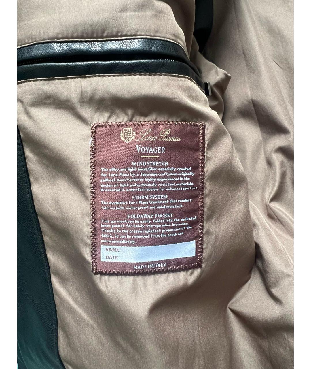 LORO PIANA Черная кожаная куртка, фото 3