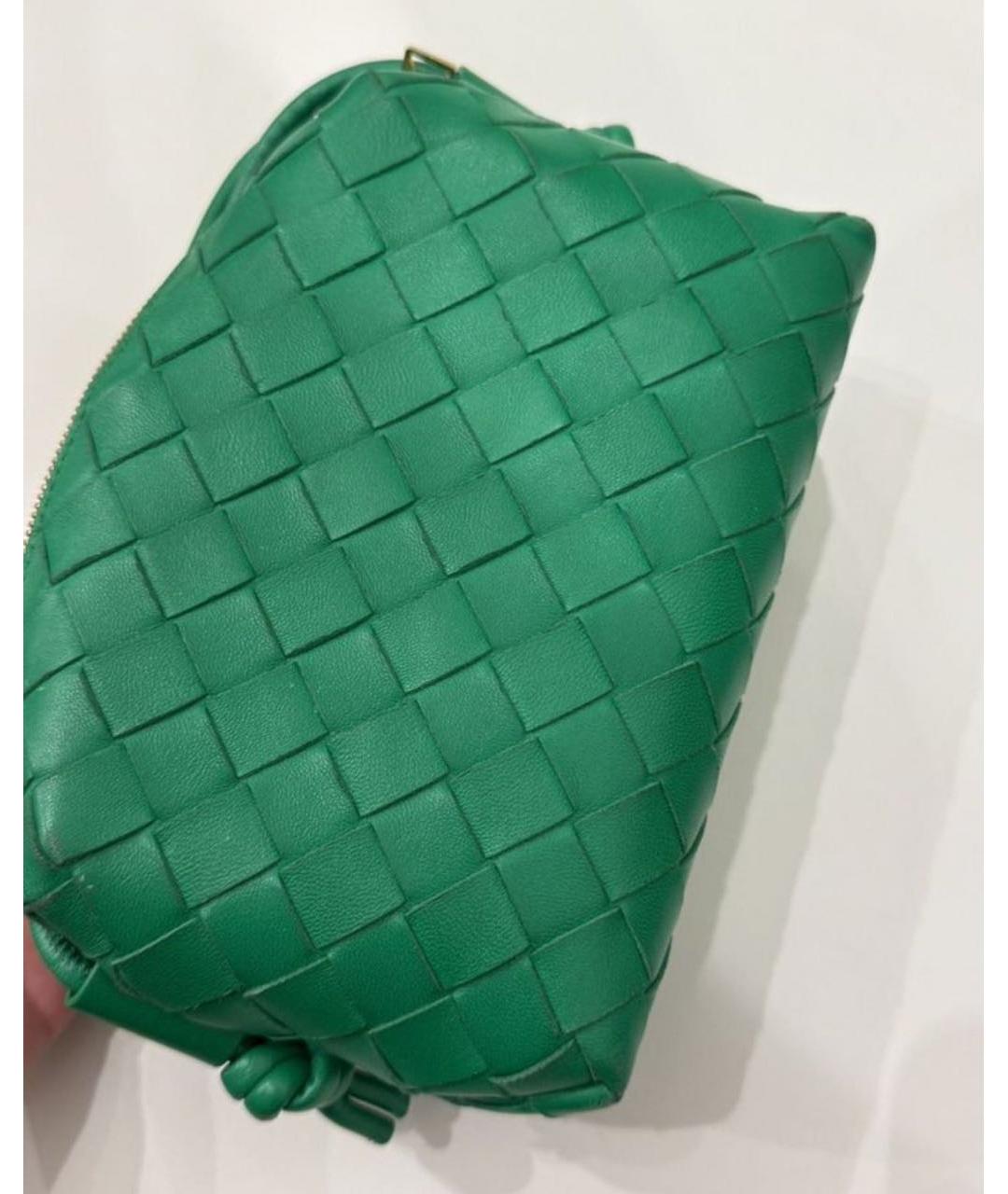 BOTTEGA VENETA Зеленая кожаная сумка через плечо, фото 2