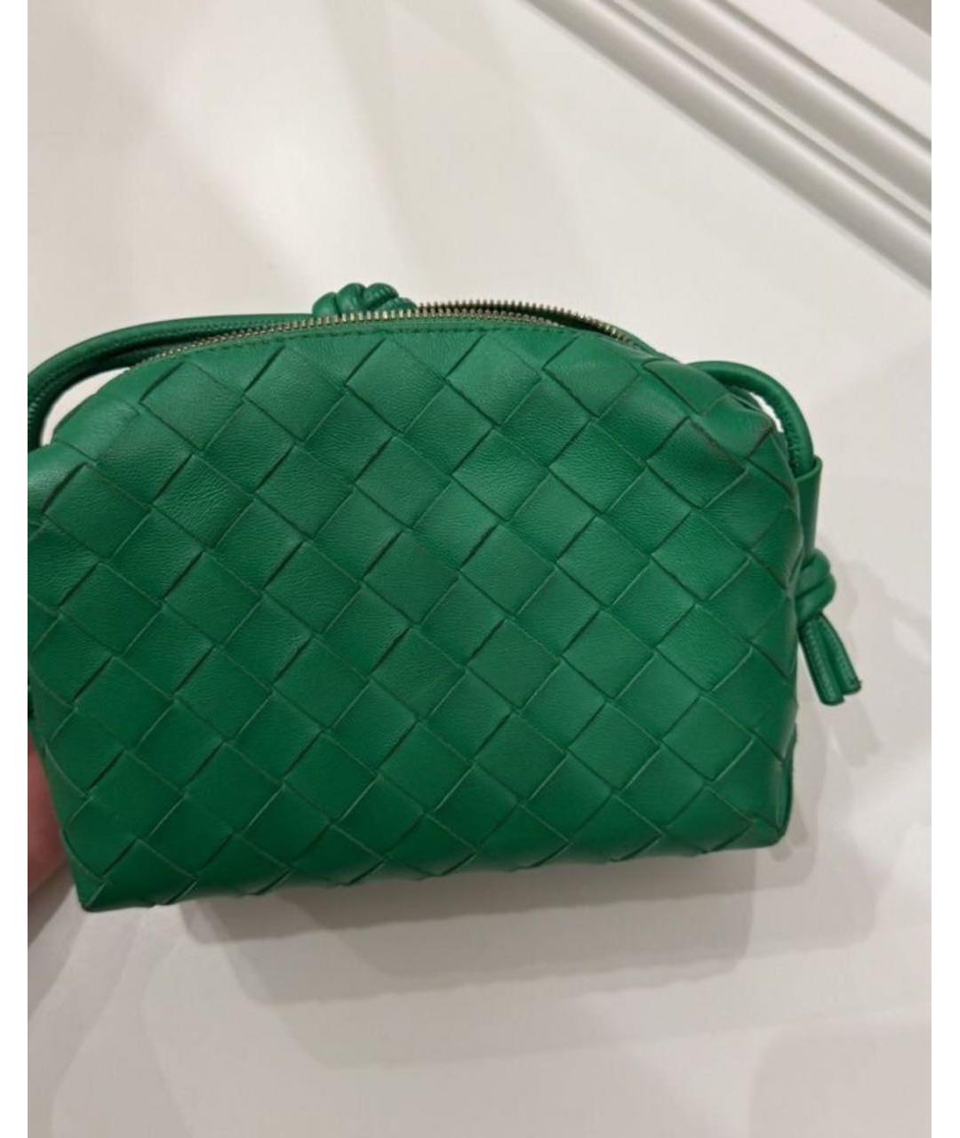BOTTEGA VENETA Зеленая кожаная сумка через плечо, фото 8