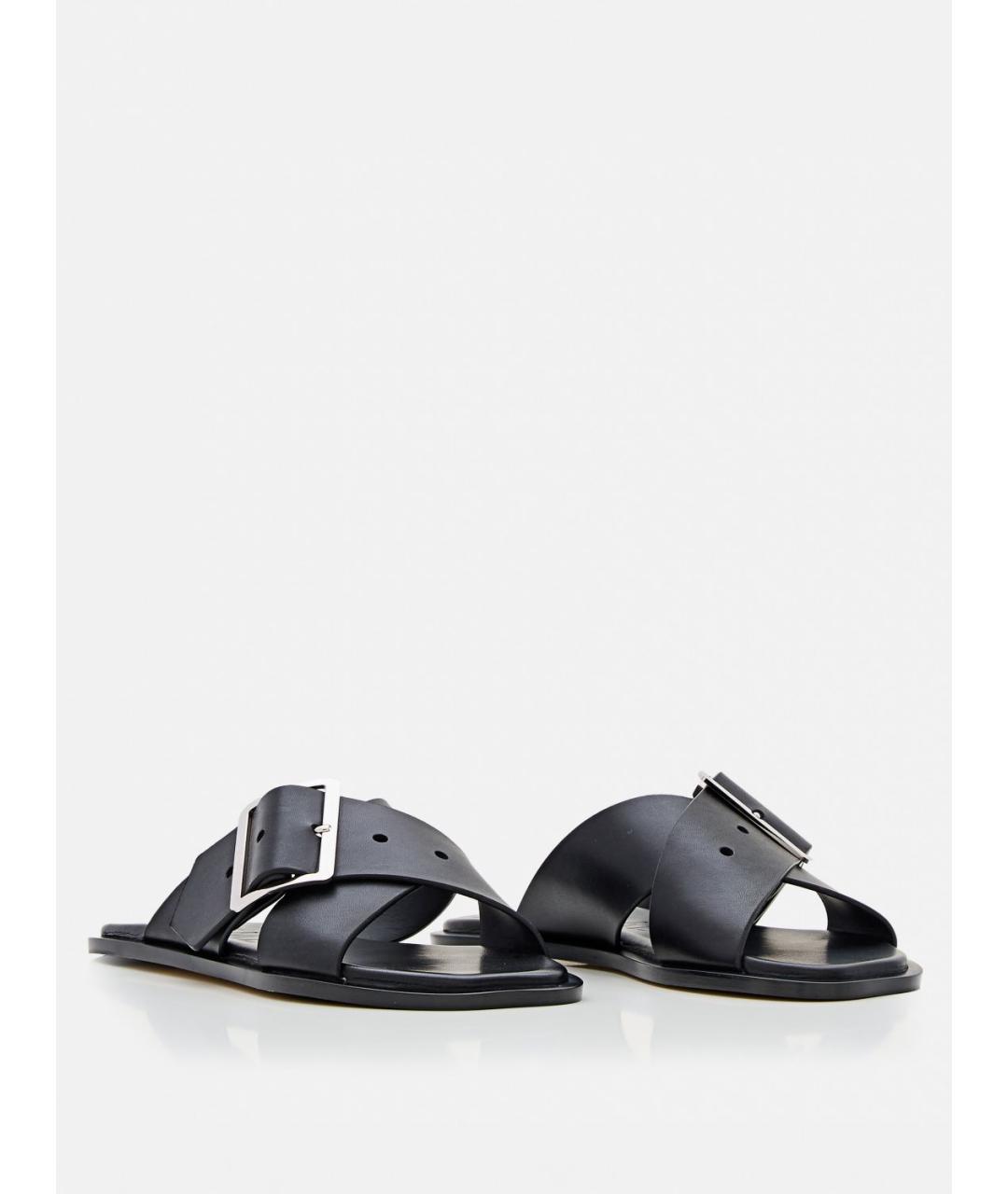 LOEWE Черные кожаные сандалии, фото 2