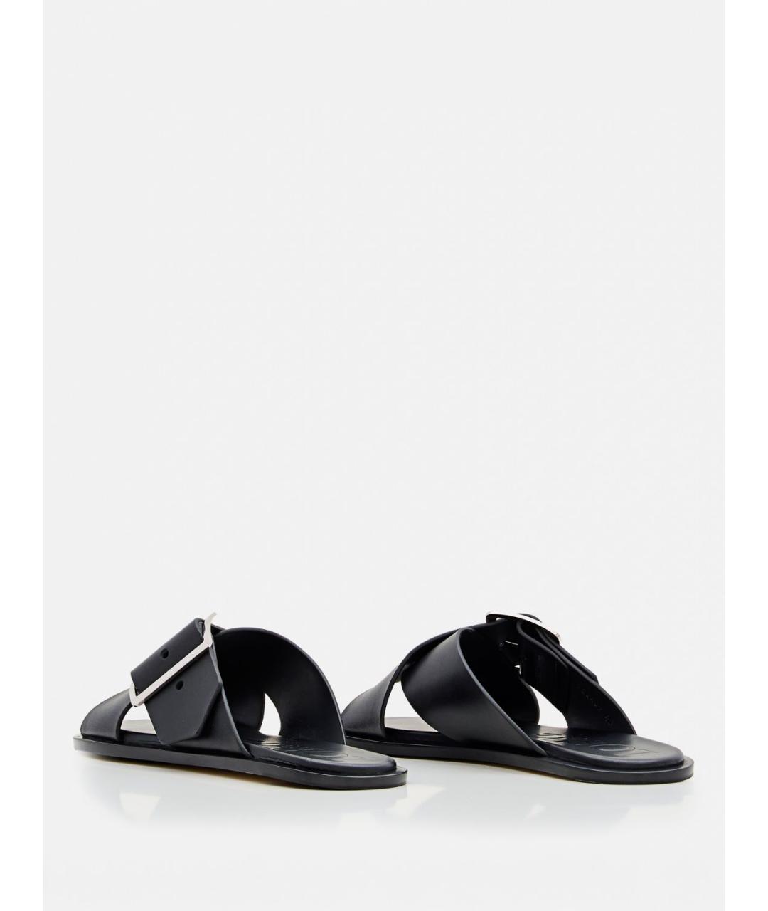 LOEWE Черные кожаные сандалии, фото 3