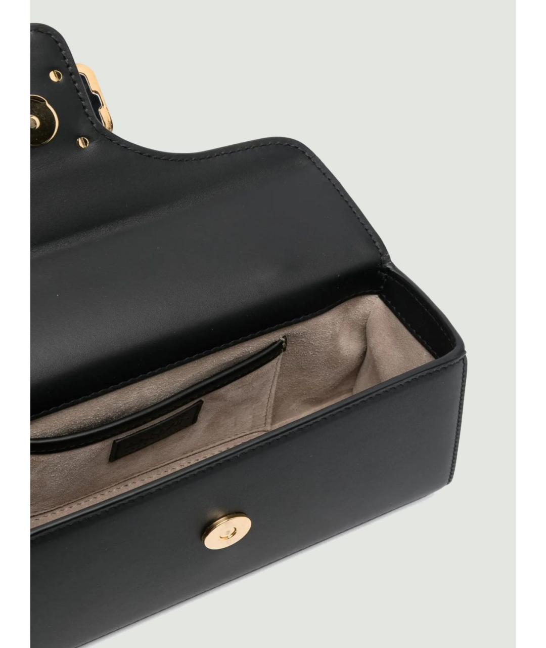 LANVIN Черная кожаная сумка с короткими ручками, фото 4