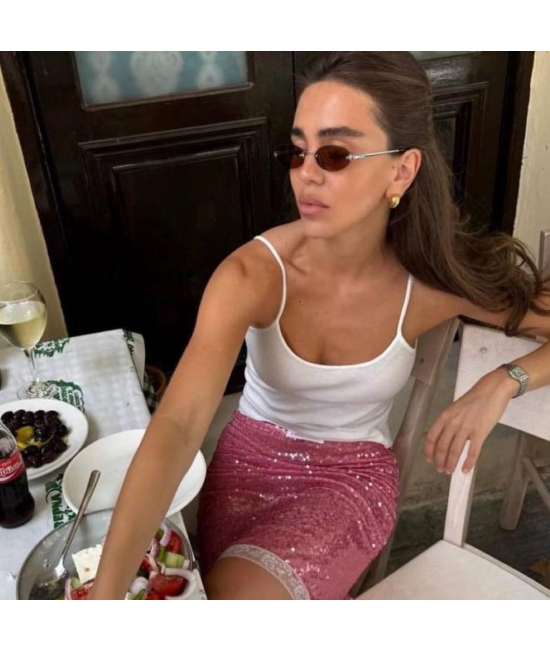 MIU MIU Коричневые металлические солнцезащитные очки, фото 6