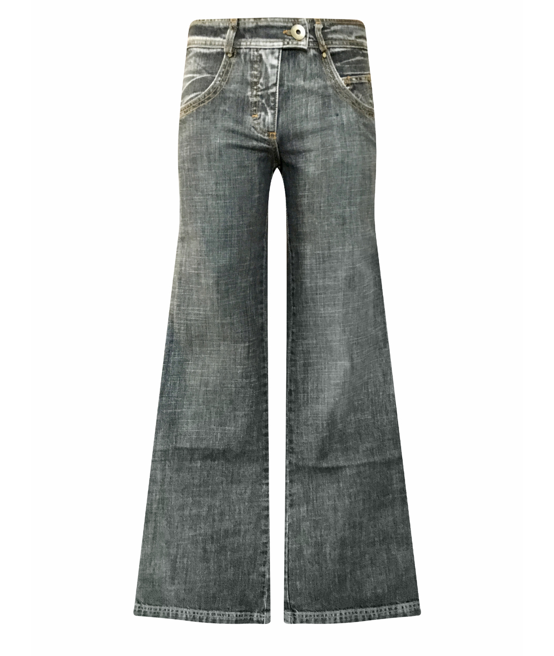 ANTONIO BERARDI Серые хлопковые джинсы клеш, фото 1