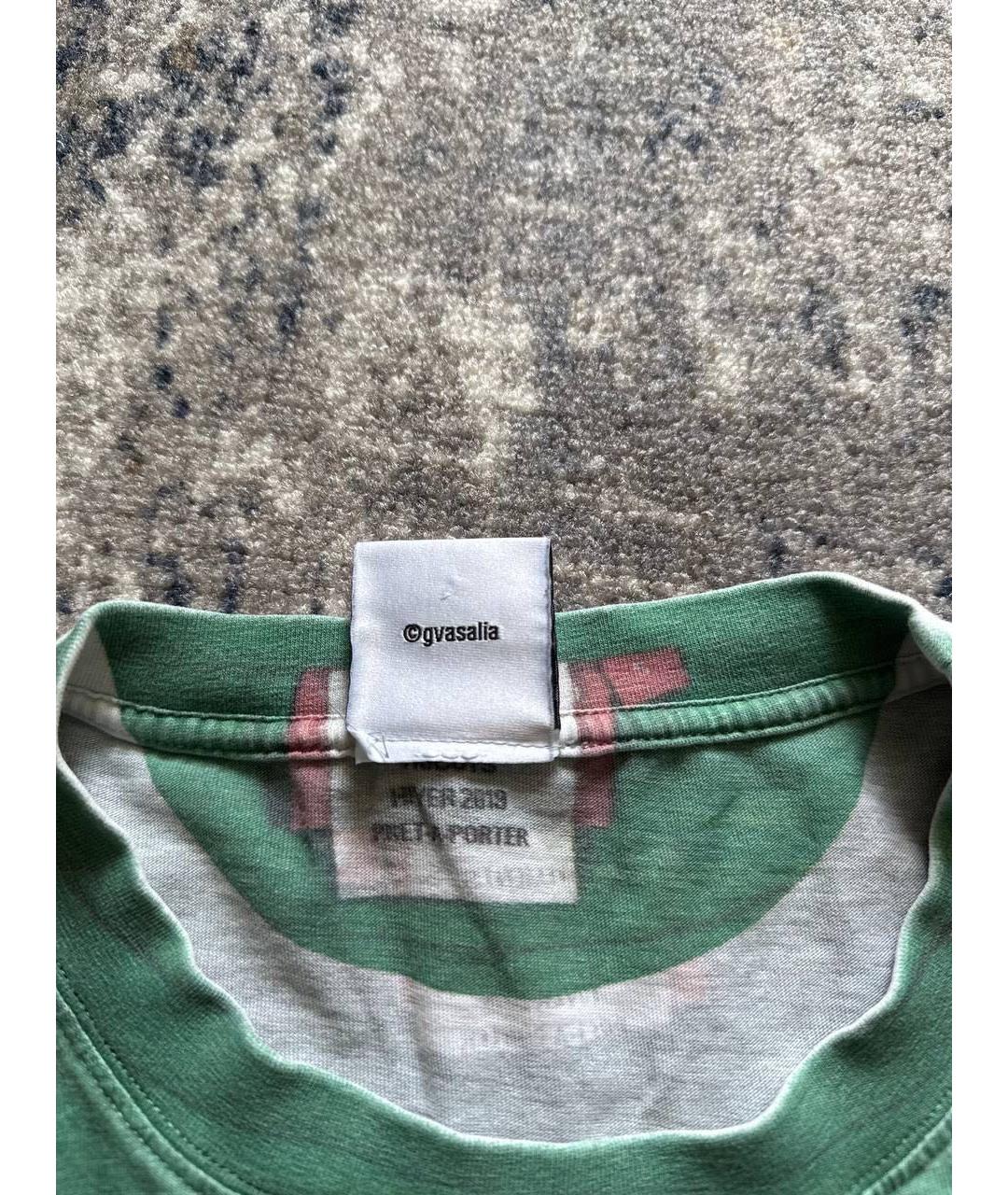 VETEMENTS Зеленая хлопковая футболка, фото 4